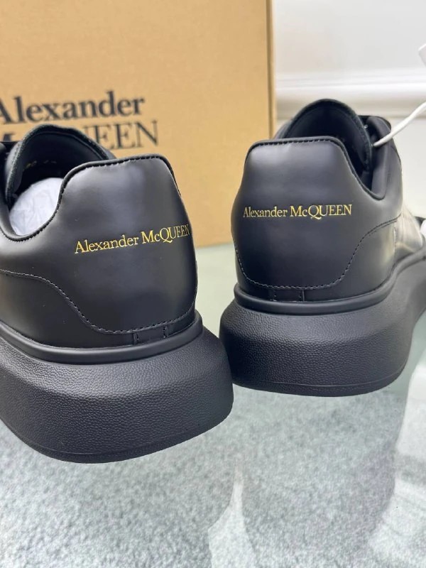 Oversize Siyah Erkek Deri Sneaker