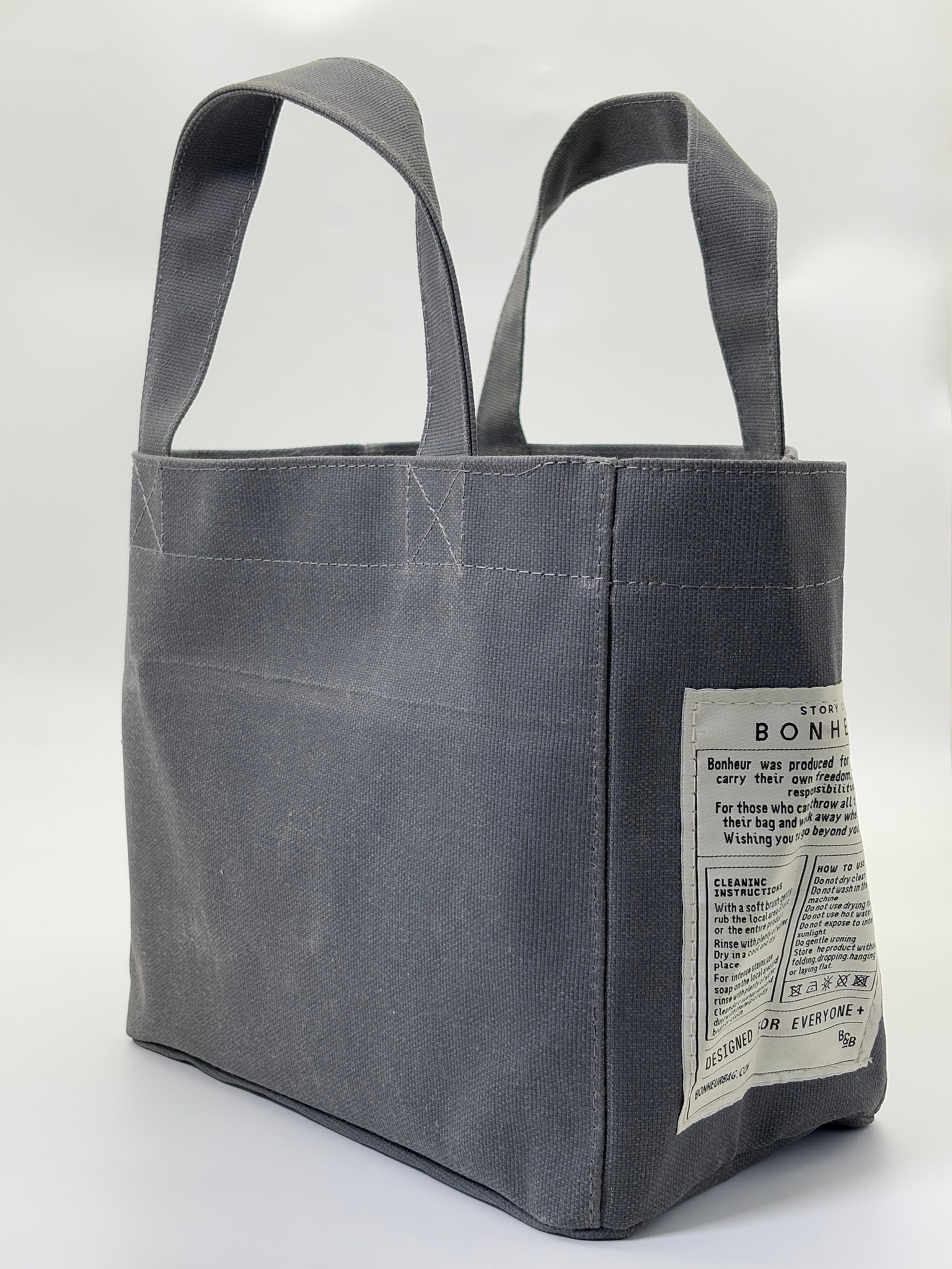 THE B+BAG GHOST GREY KANVAS ÇANTA