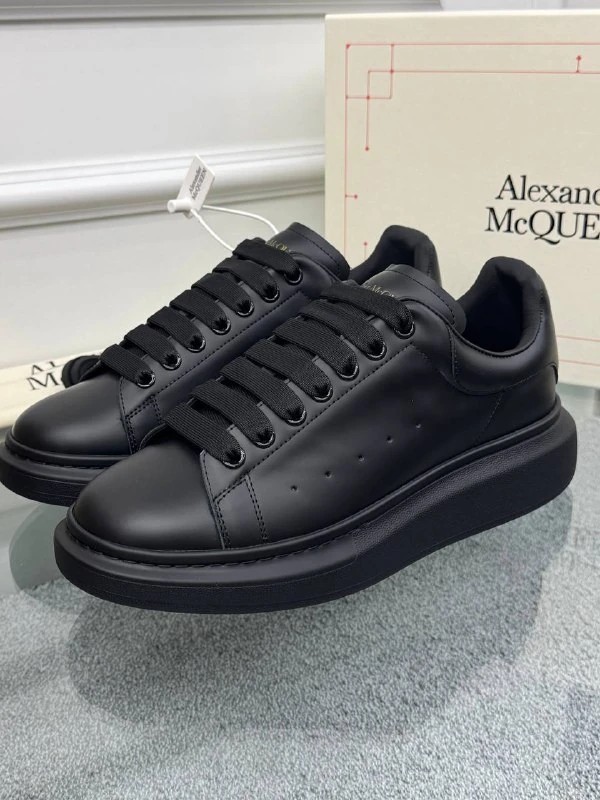Oversize Siyah Erkek Deri Sneaker