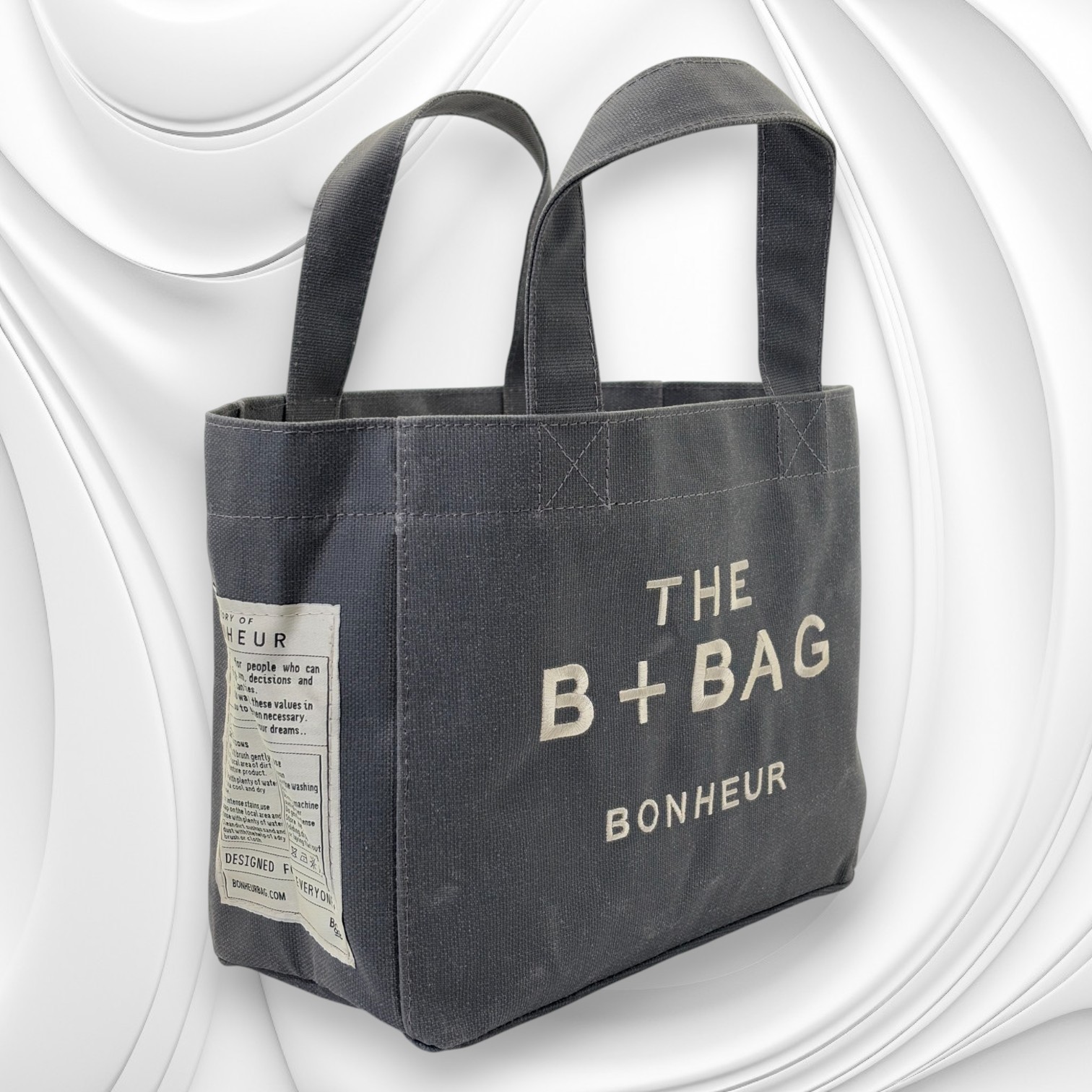 THE B+BAG GHOST GREY KANVAS ÇANTA