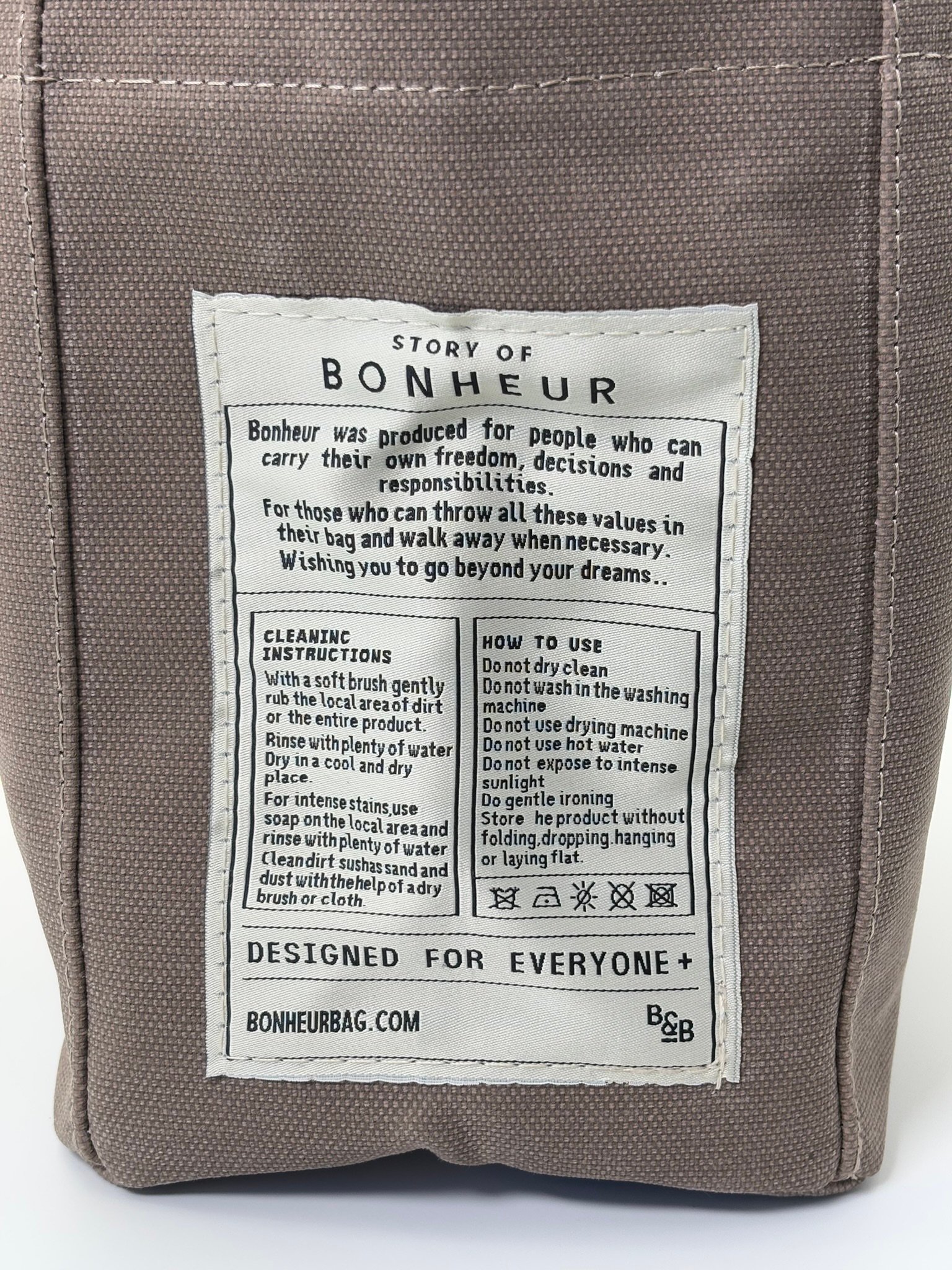 THE B+BAG KAHVERENGİ KANVAS ÇANTA