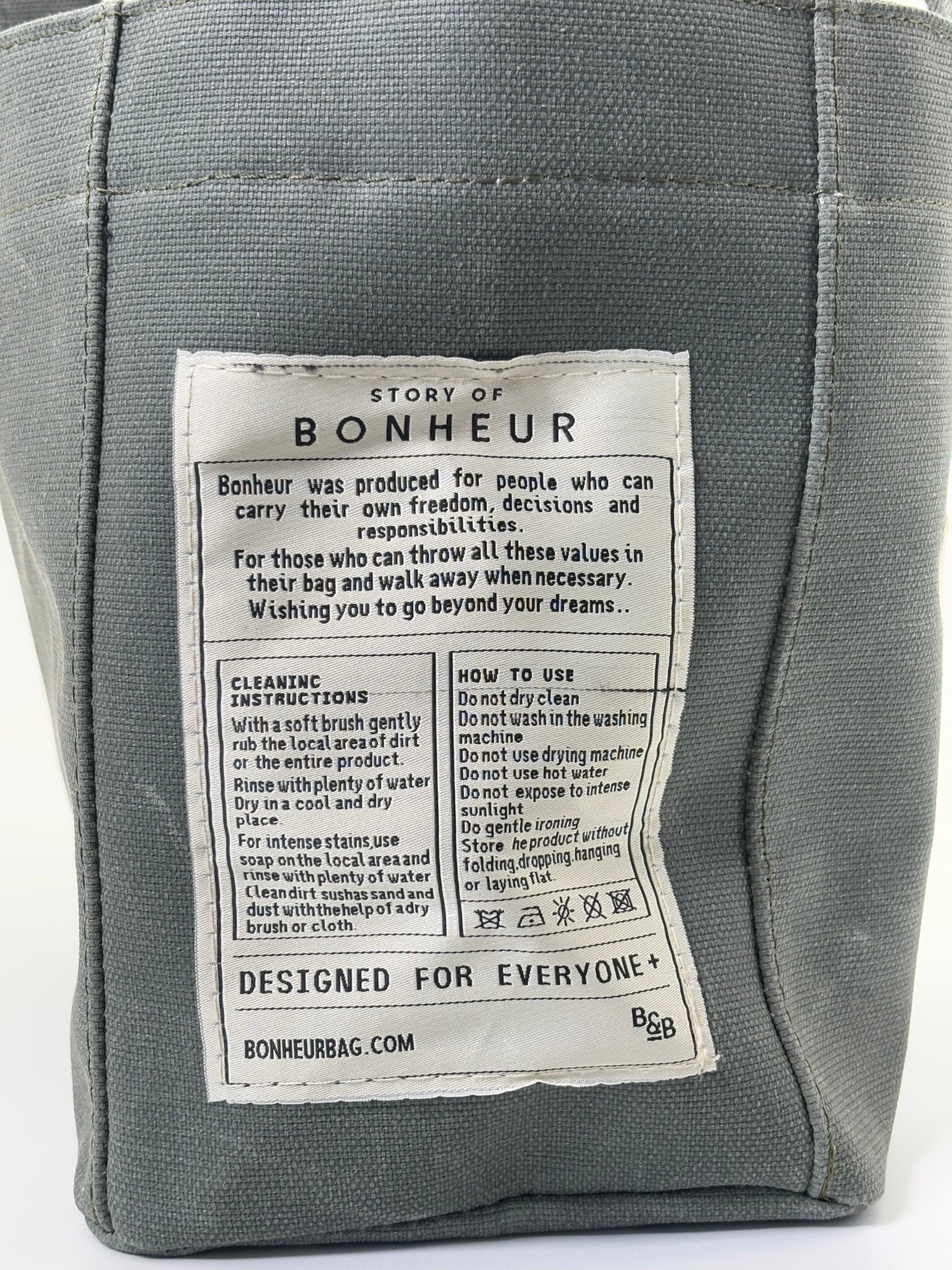 THE B+BAG MİNT GREEN KANVAS ÇANTA