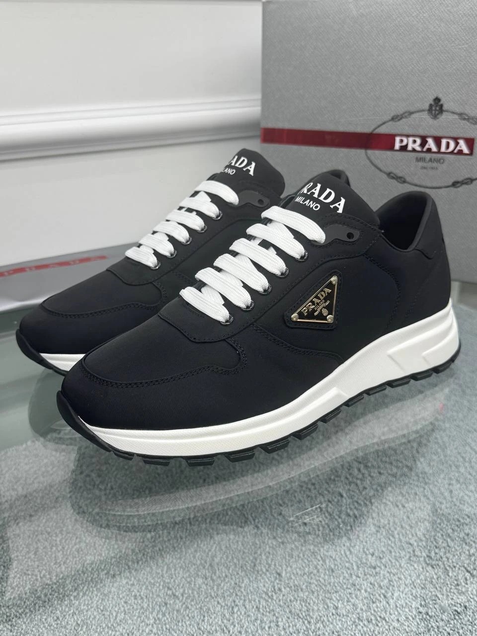 Logo Detaylı Kumaş Erkek Sneakers