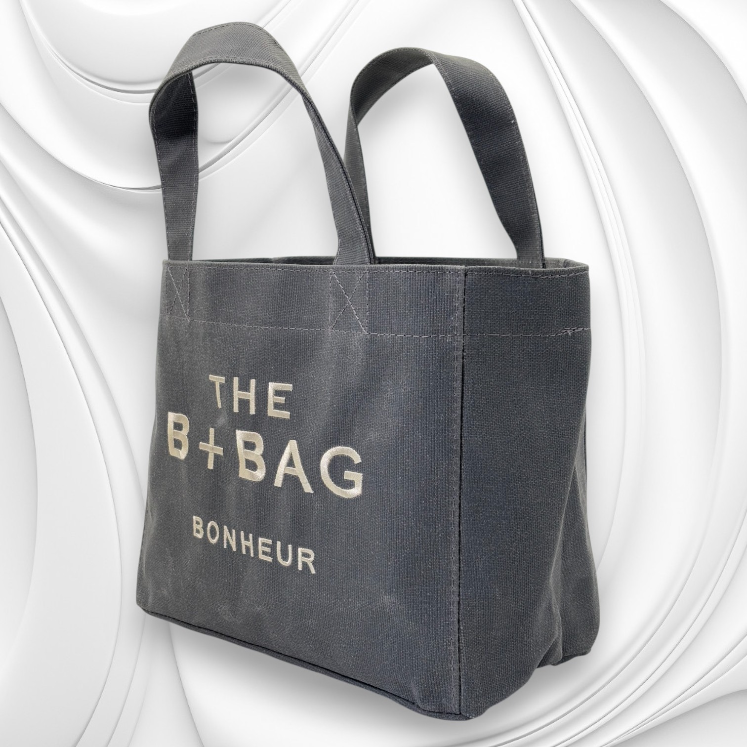 THE B+BAG GHOST GREY KANVAS ÇANTA