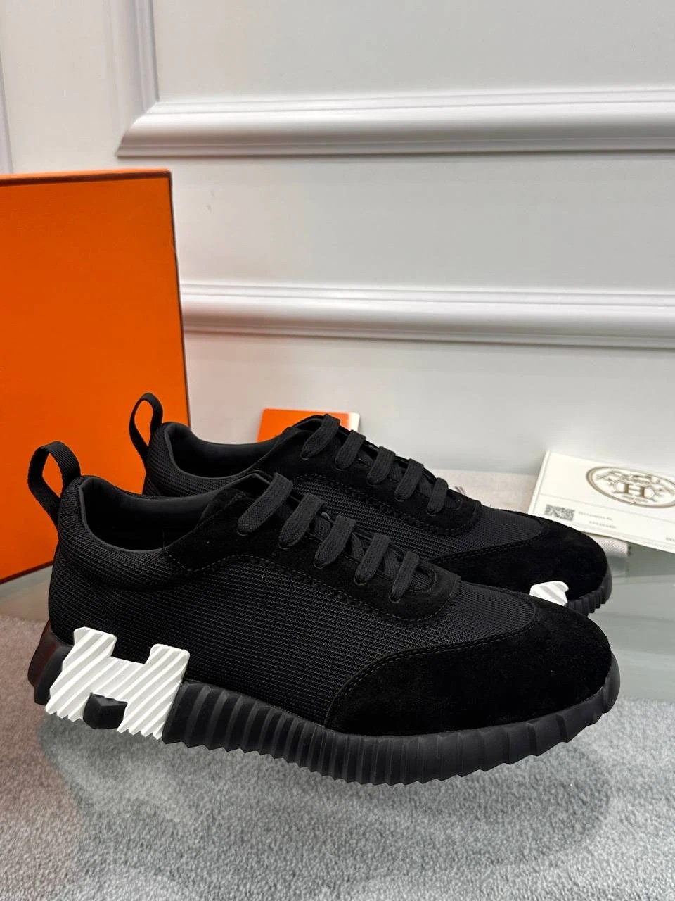 Logo Detaylı Siyah Erkek Sneaker