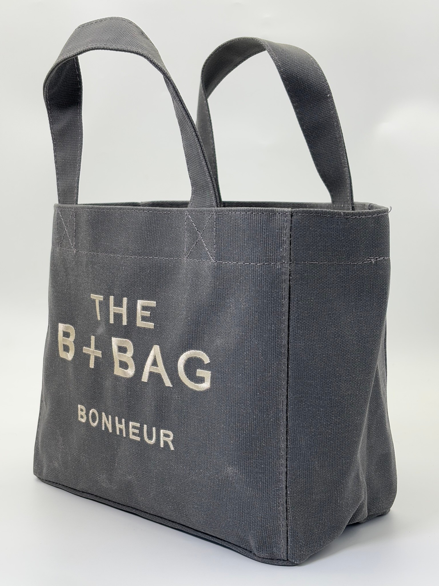 THE B+BAG GHOST GREY KANVAS ÇANTA
