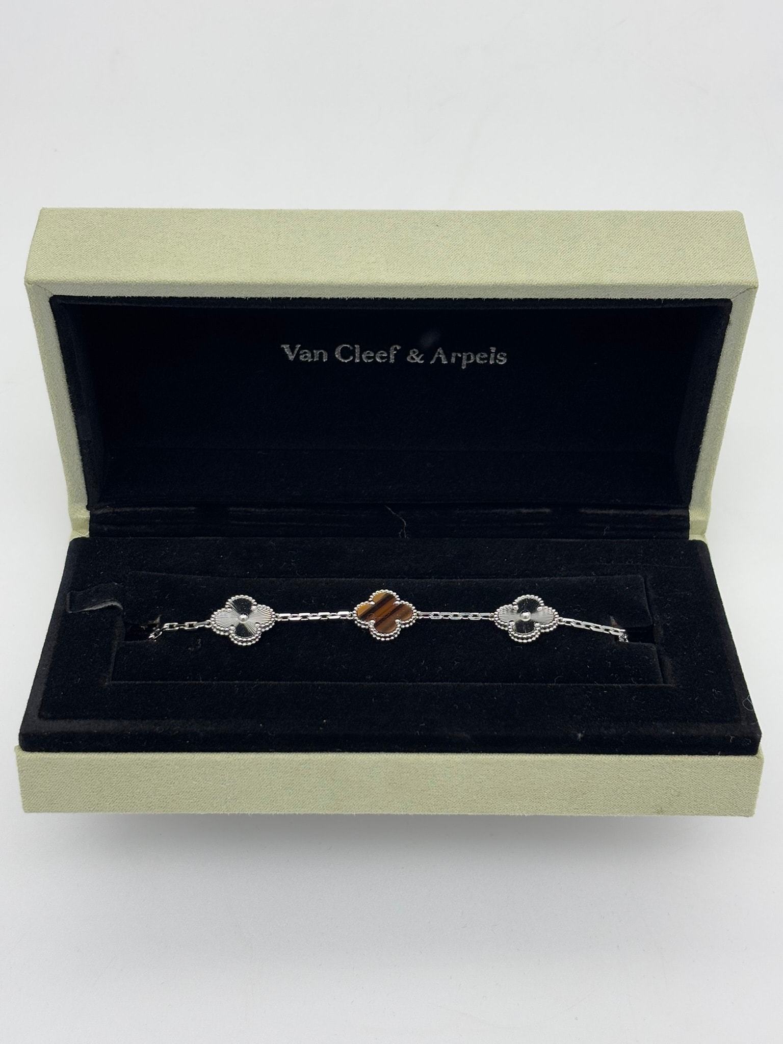 Gümüş Ahşap Taşlı İthal Bileklik