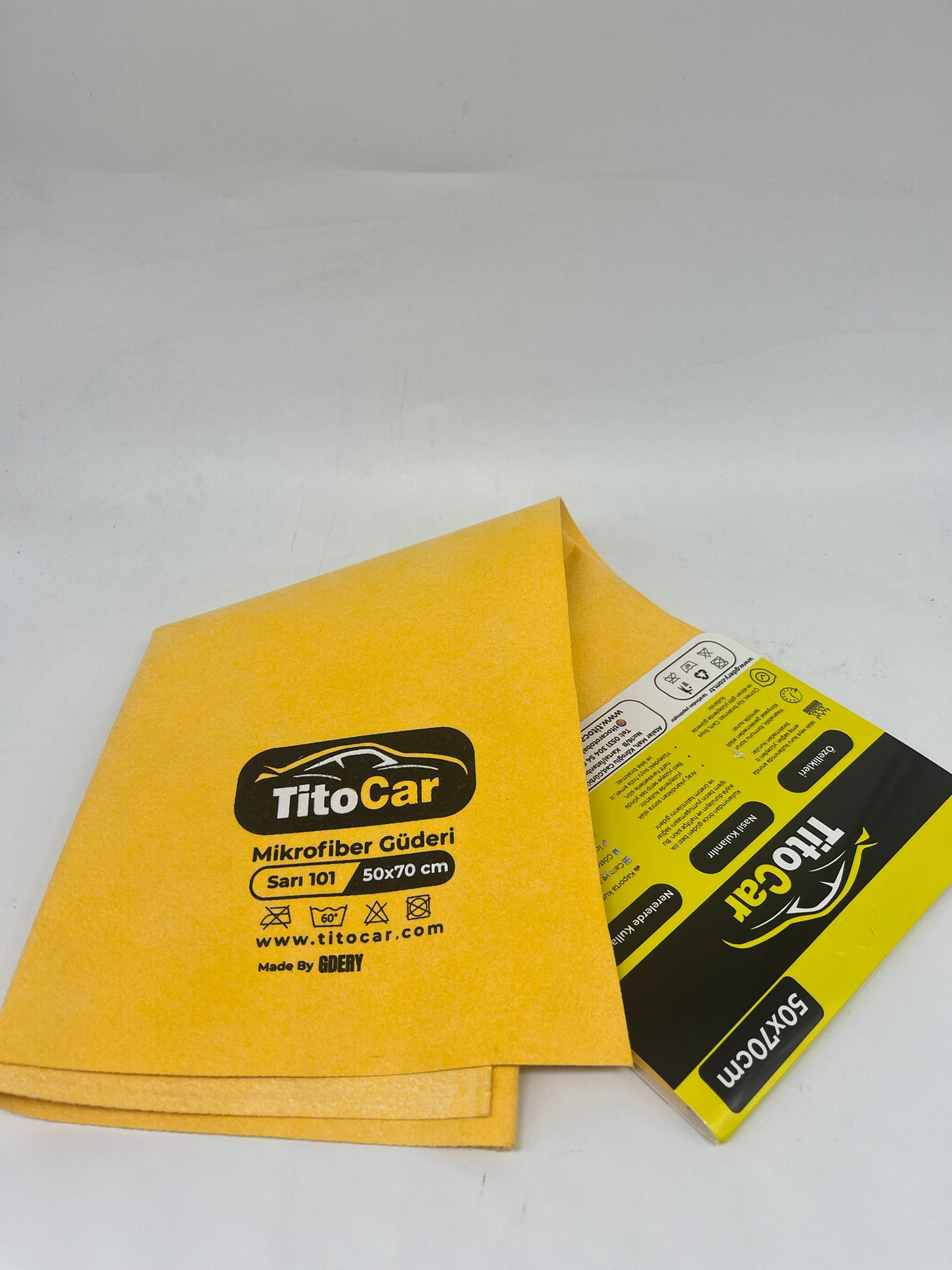 TitoCar Mikrofiber Güderi Bez  Sarı 101 50x70 cm 