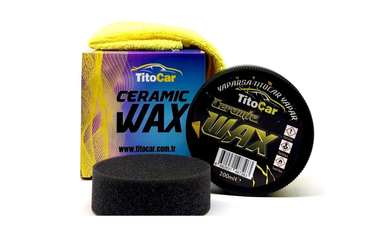 TitoCar Seramik Wax Mikrofiber Bez ve Ped Hediyeli 150 gr