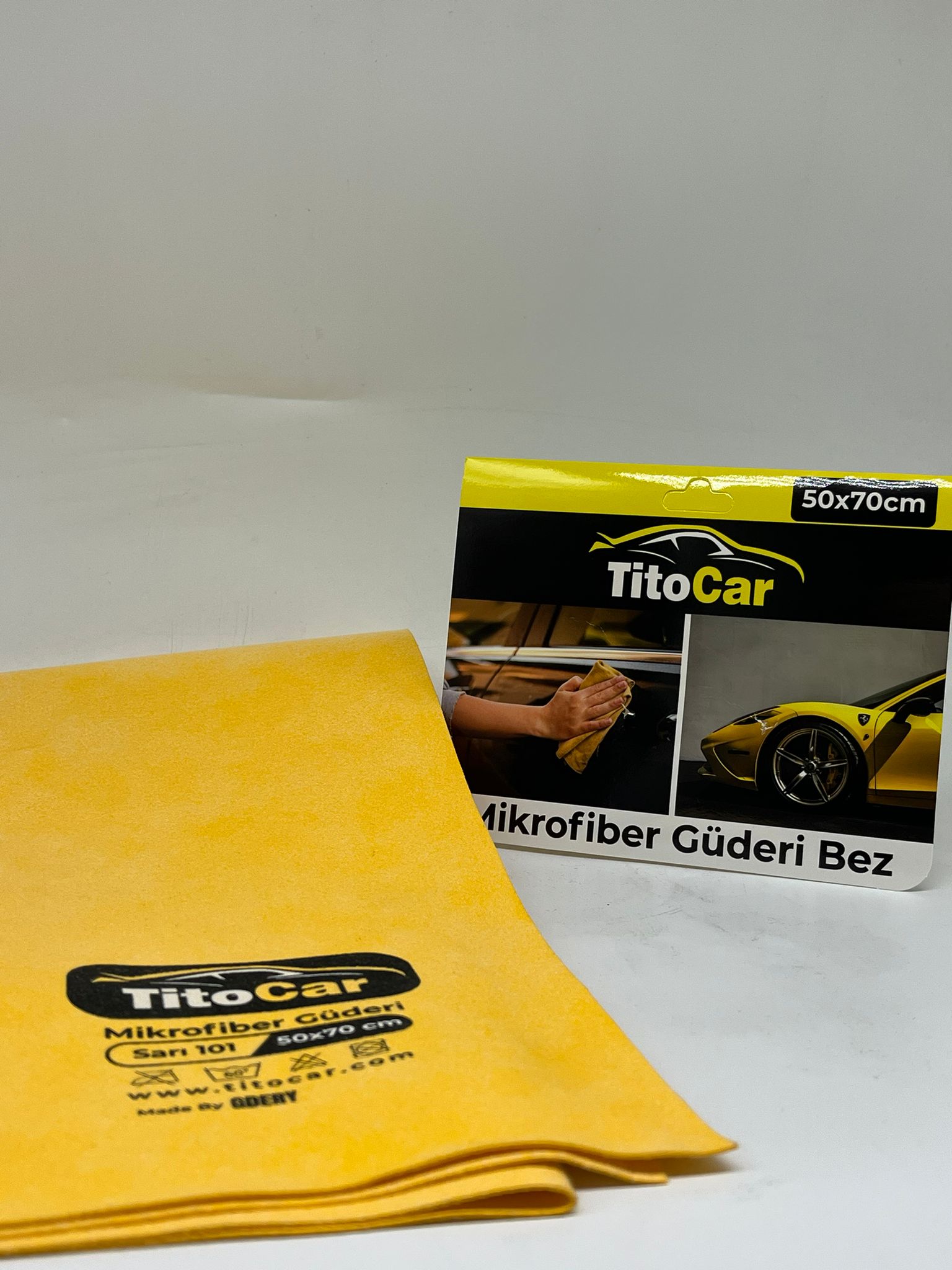 TitoCar Mikrofiber Güderi Bez  Sarı 101 50x70 cm 