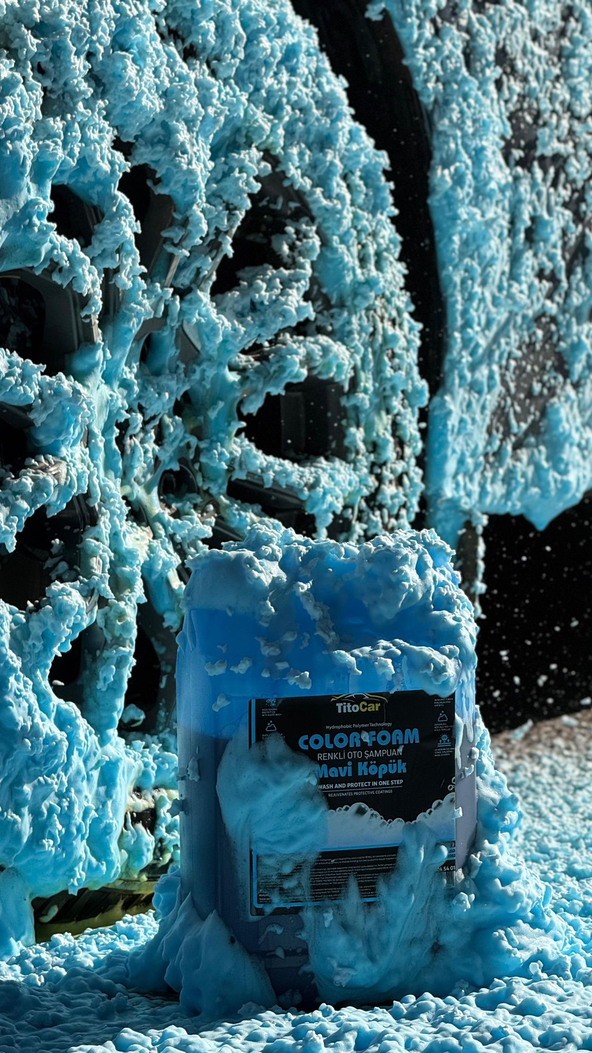 TitoCar Color Foam Mavi Köpük Renkli Şampuan 5 lt