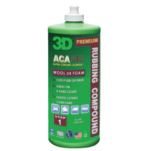 3D ACA 510 Premium Rubbing Compound - Agresif Kalın Pasta 946ml