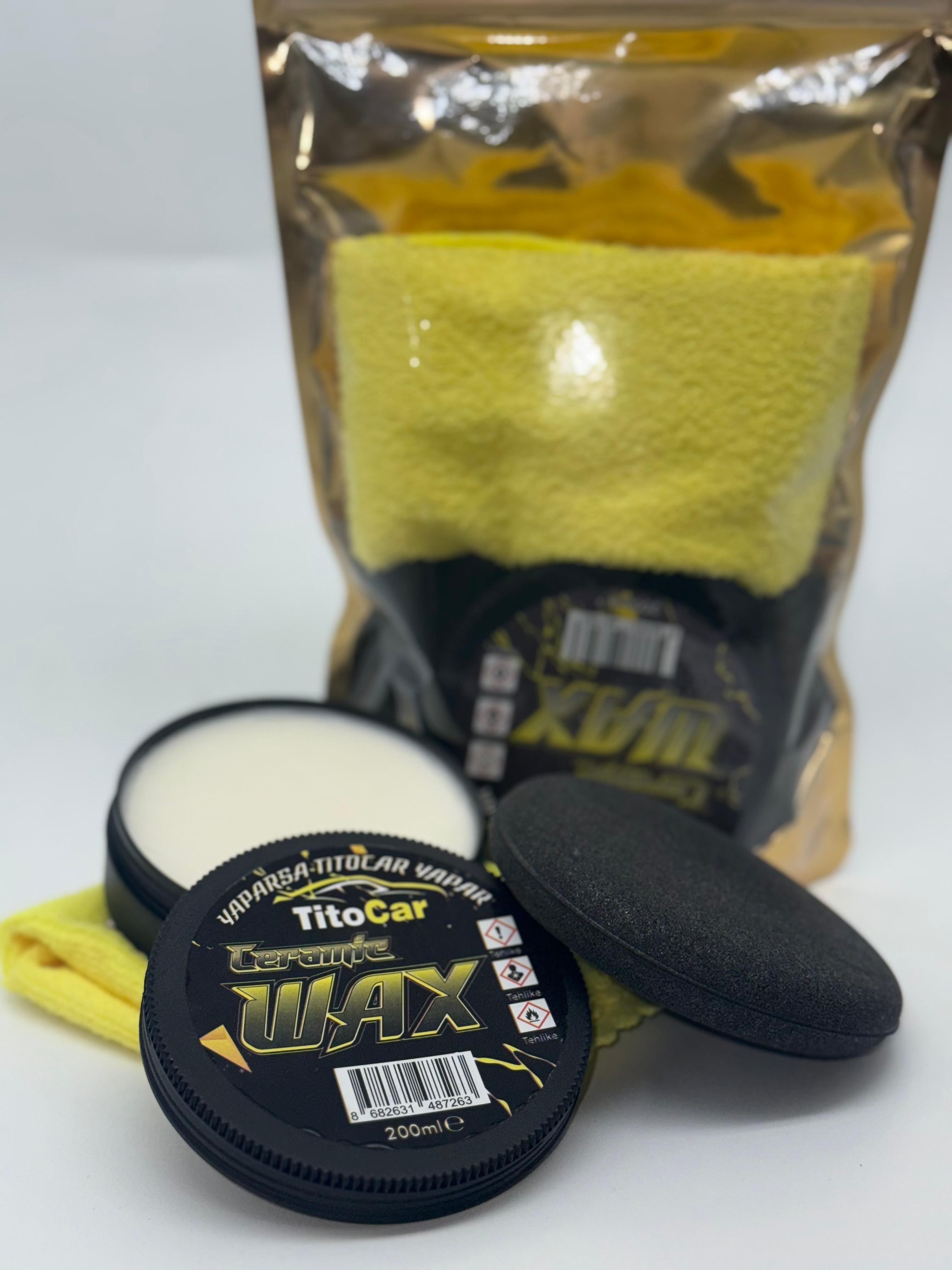 TitoCar Seramik Wax Mikrofiber Bez ve Ped Hediyeli 150 gr