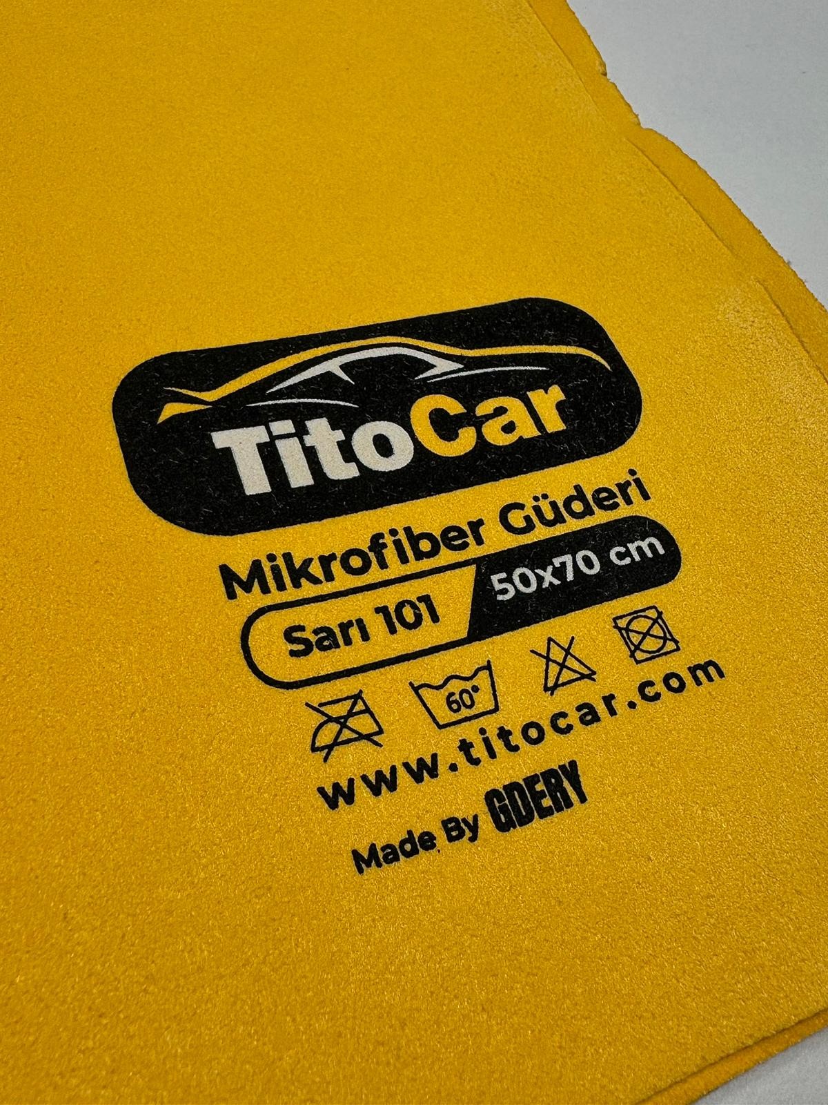 TitoCar Mikrofiber Güderi Bez  Sarı 101 50x70 cm 