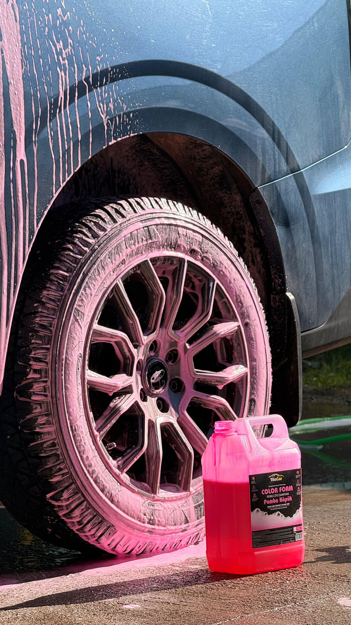 TitoCar Color Foam Pembe Köpük Renkli Şampuan 5 lt