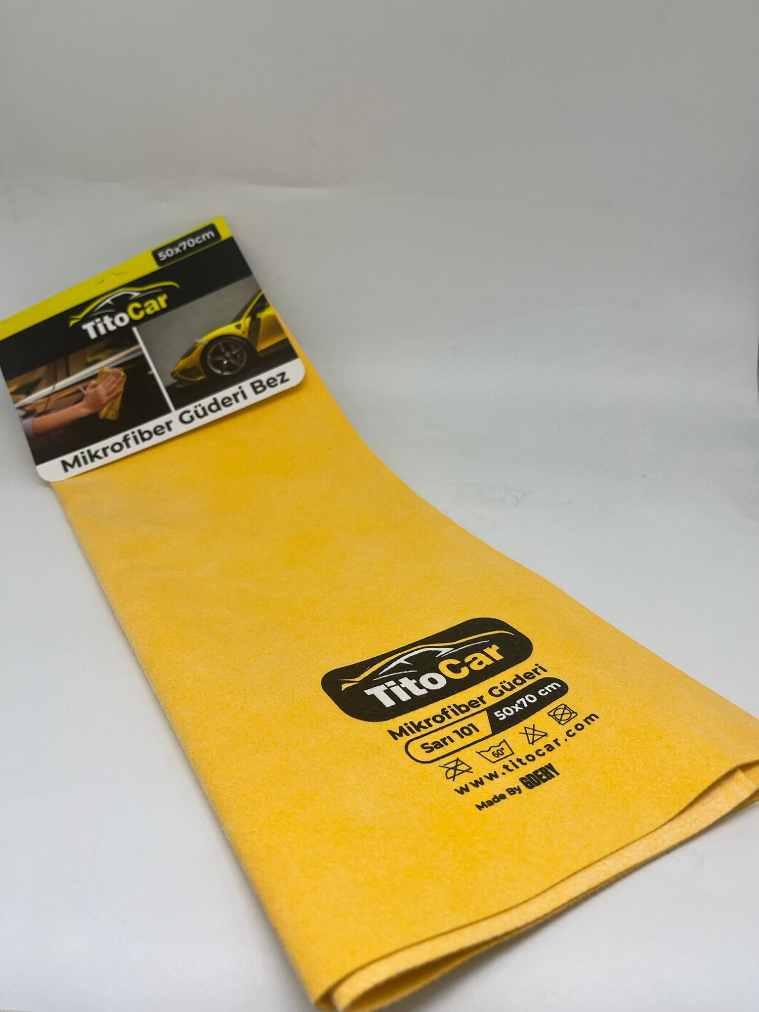 TitoCar Mikrofiber Güderi Bez  Sarı 101 50x70 cm 