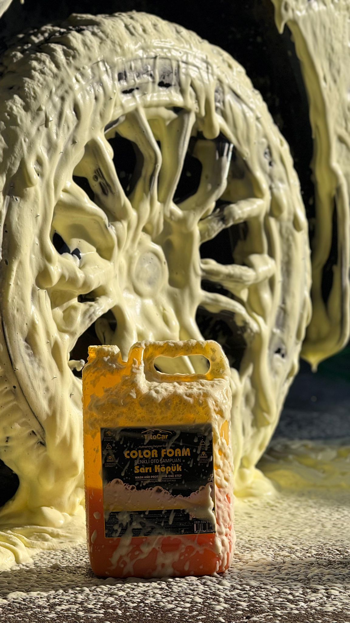 TitoCar Color Foam Sarı Köpük Renkli Şampuan 20 lt