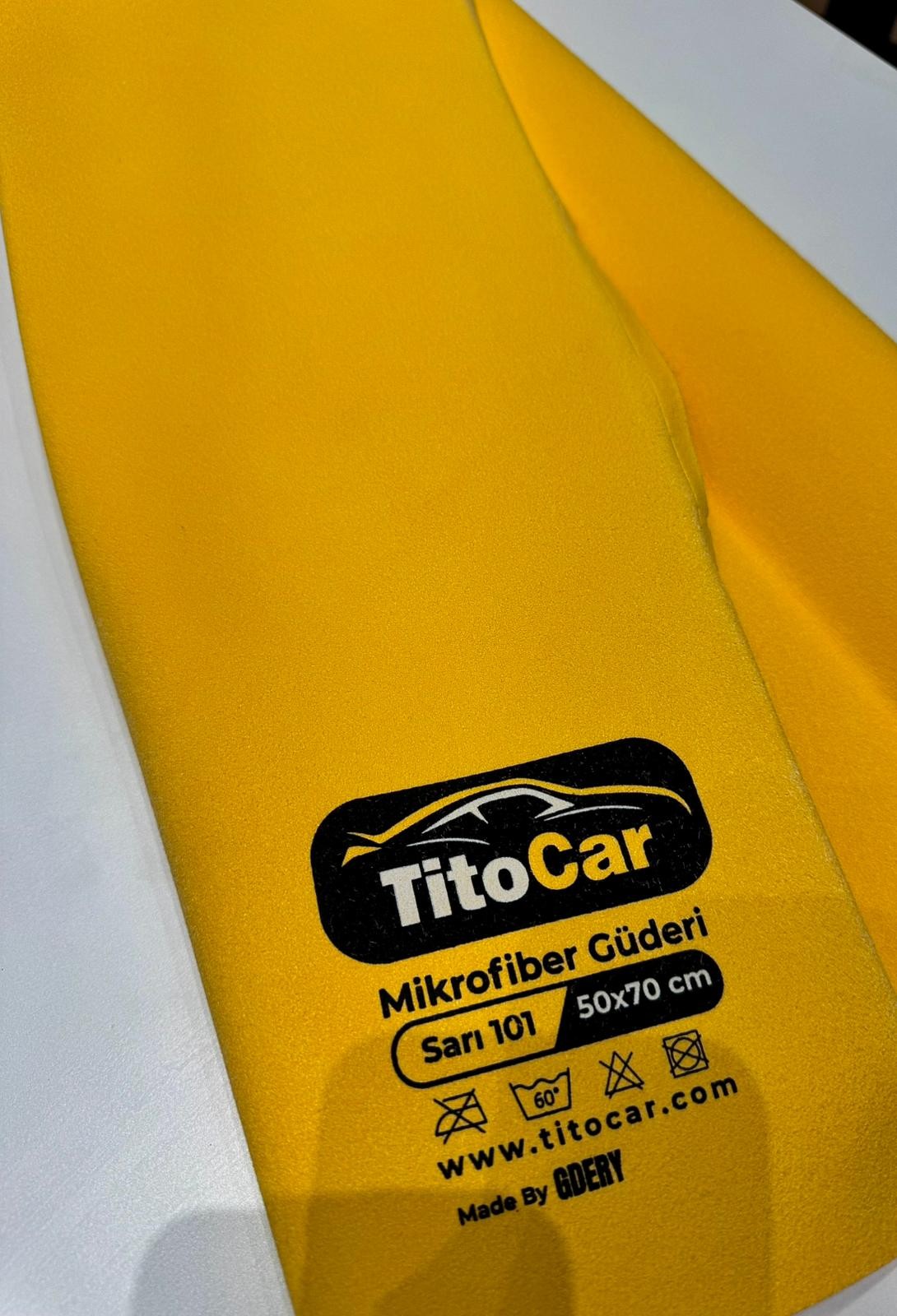 TitoCar Mikrofiber Güderi Bez  Sarı 101 50x70 cm 