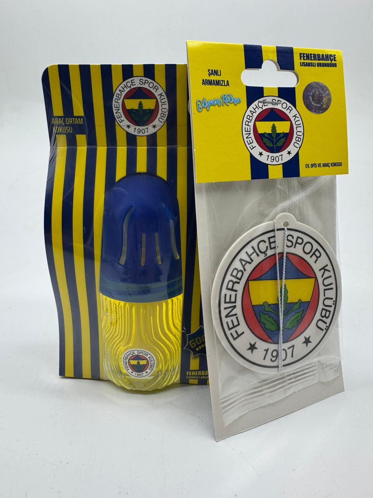 Lisanslı Fenerbahçe (FB) Kavanoz Koku 100 ml & Lisanslı Fenerbahçe Asma Koku