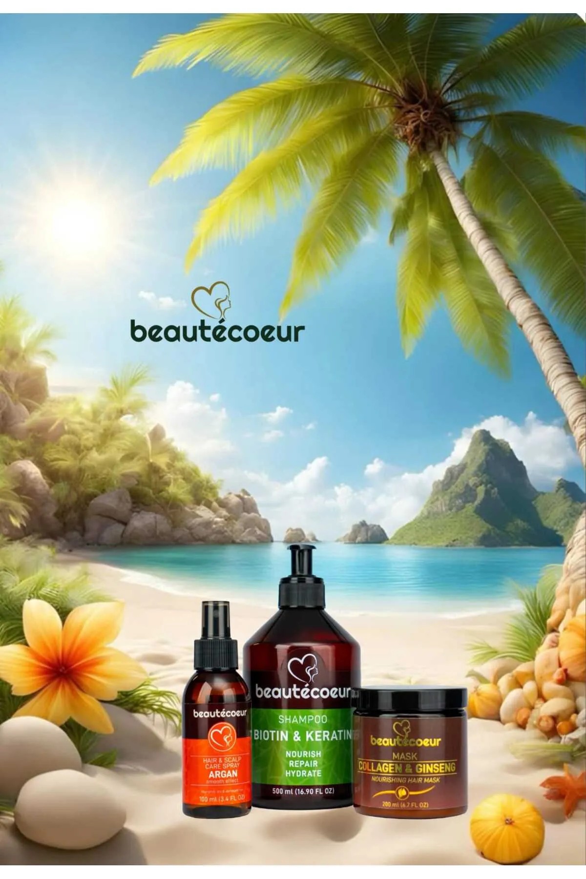 Biotin Keratin Şampuan & Saç Maskesi & Saç Bakım Spreyi Seti
