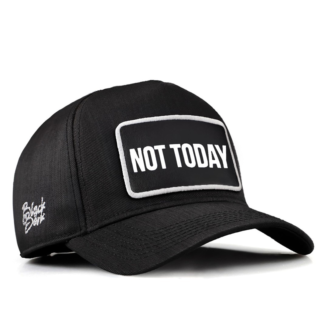 Siyah Cordura Kumaş Şapka (Cap) - Not Today - 2 Kod Logolu