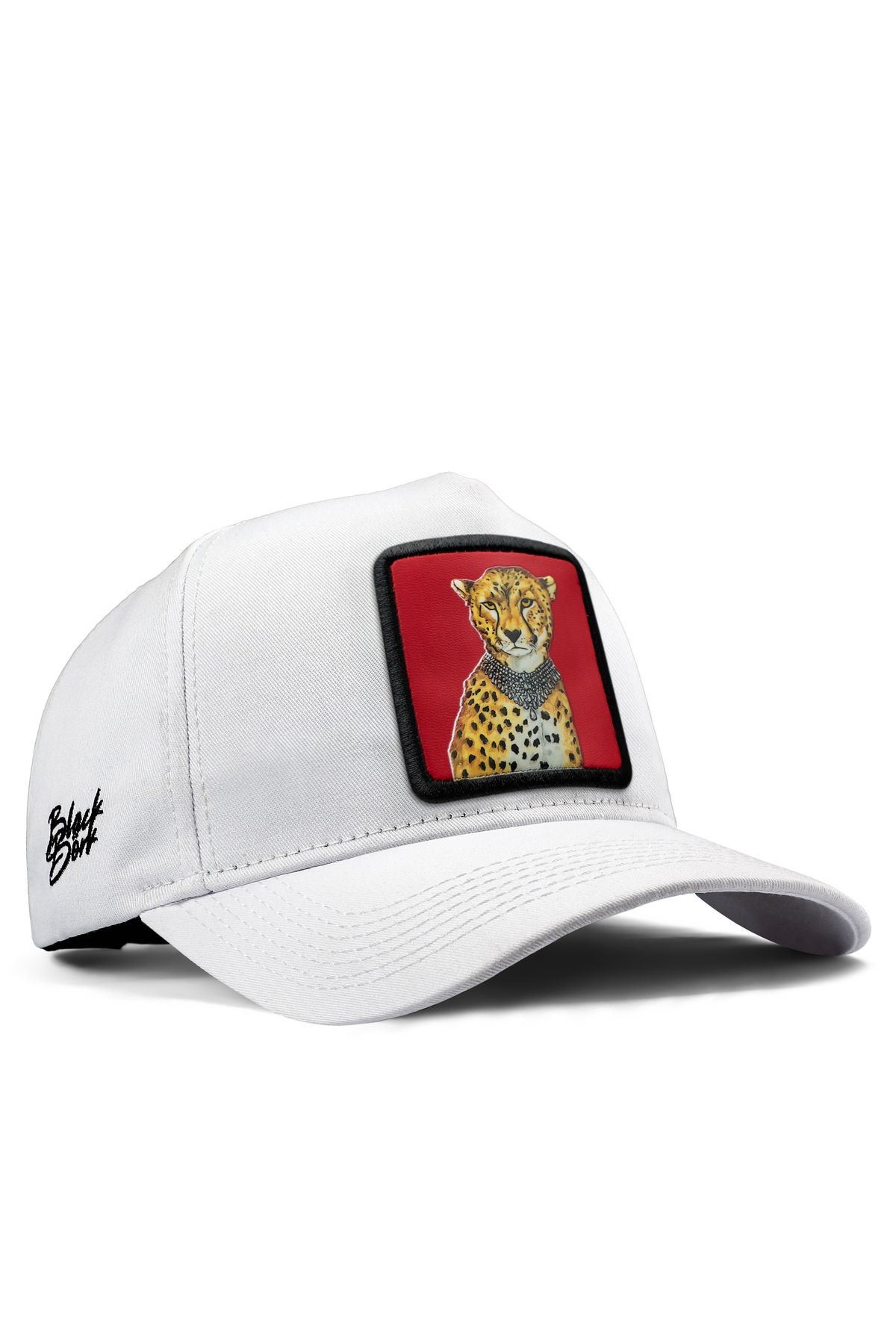 Leopar Logolu Beyaz Beyzbol Şapka