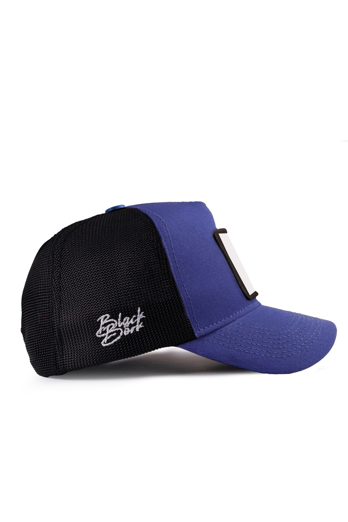 Ayı Logolu Siyah-Mavi Trucker Şapka