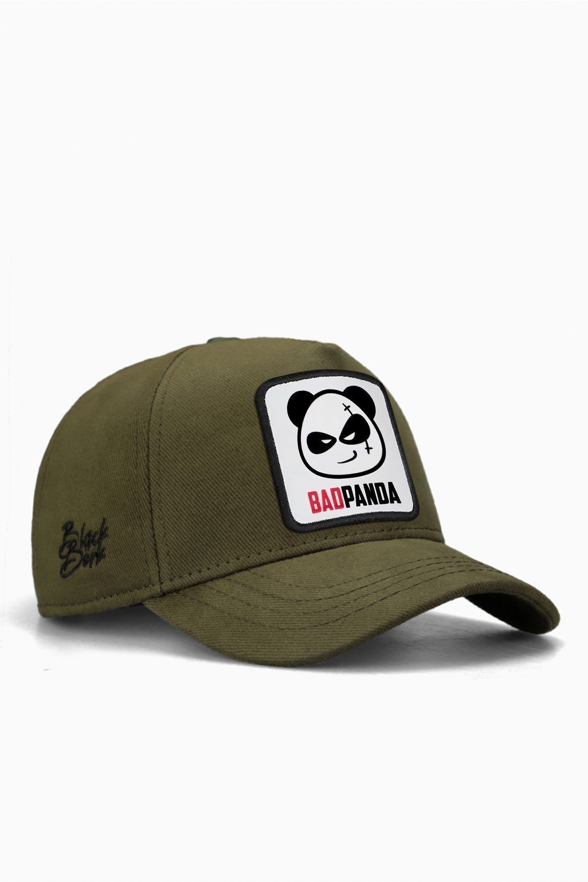 Kids Panda Logolu Haki Çocuk Beyzbol Şapka