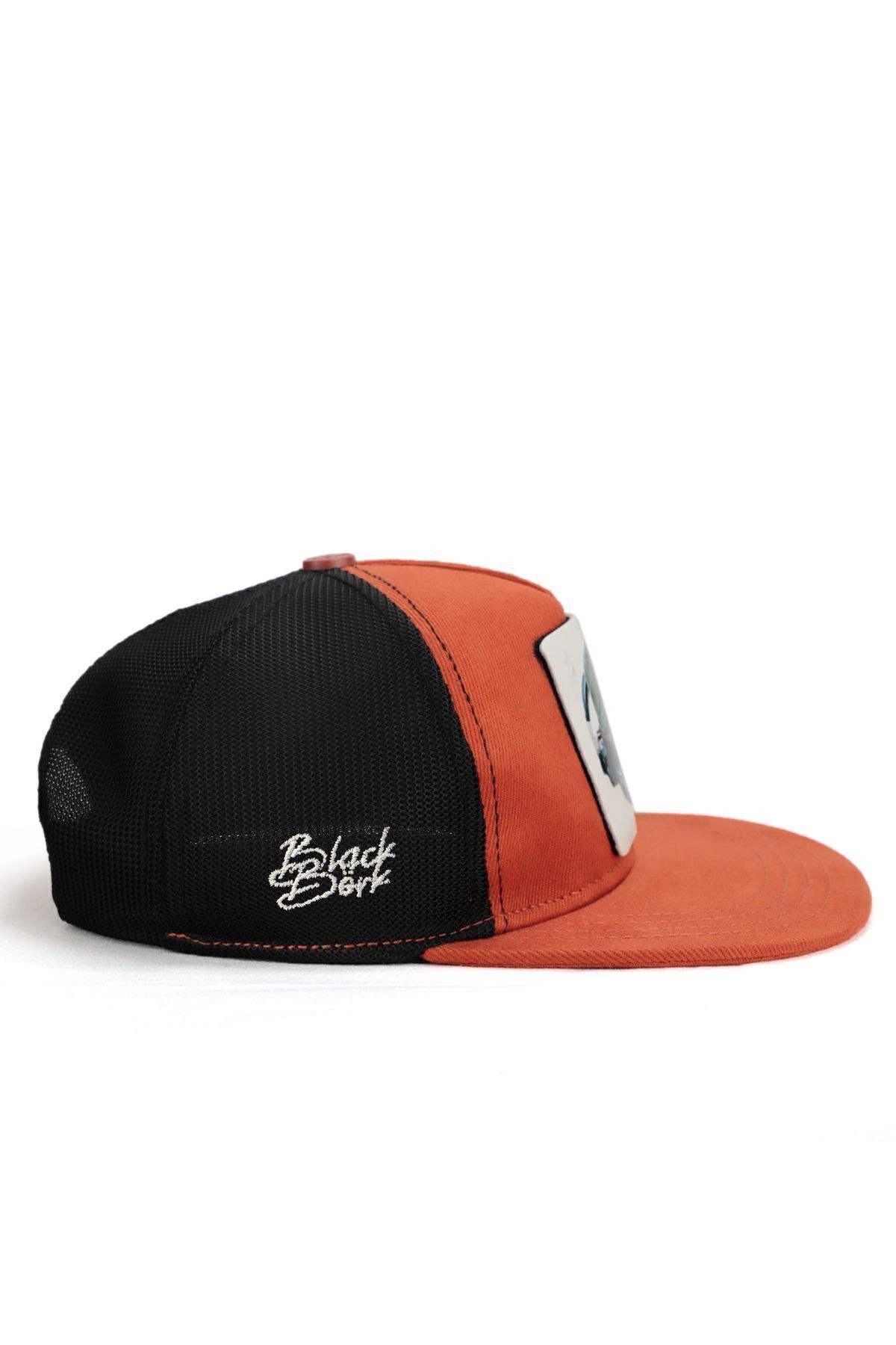 Hip Hop Kids Aslan Logolu Kiremit-Siyah Çocuk Trucker Şapka