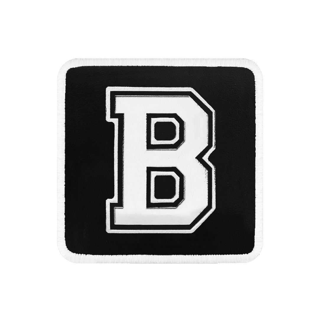 Letter Black-White Bench (Patch) - B Harf - 2 Kod Logolu