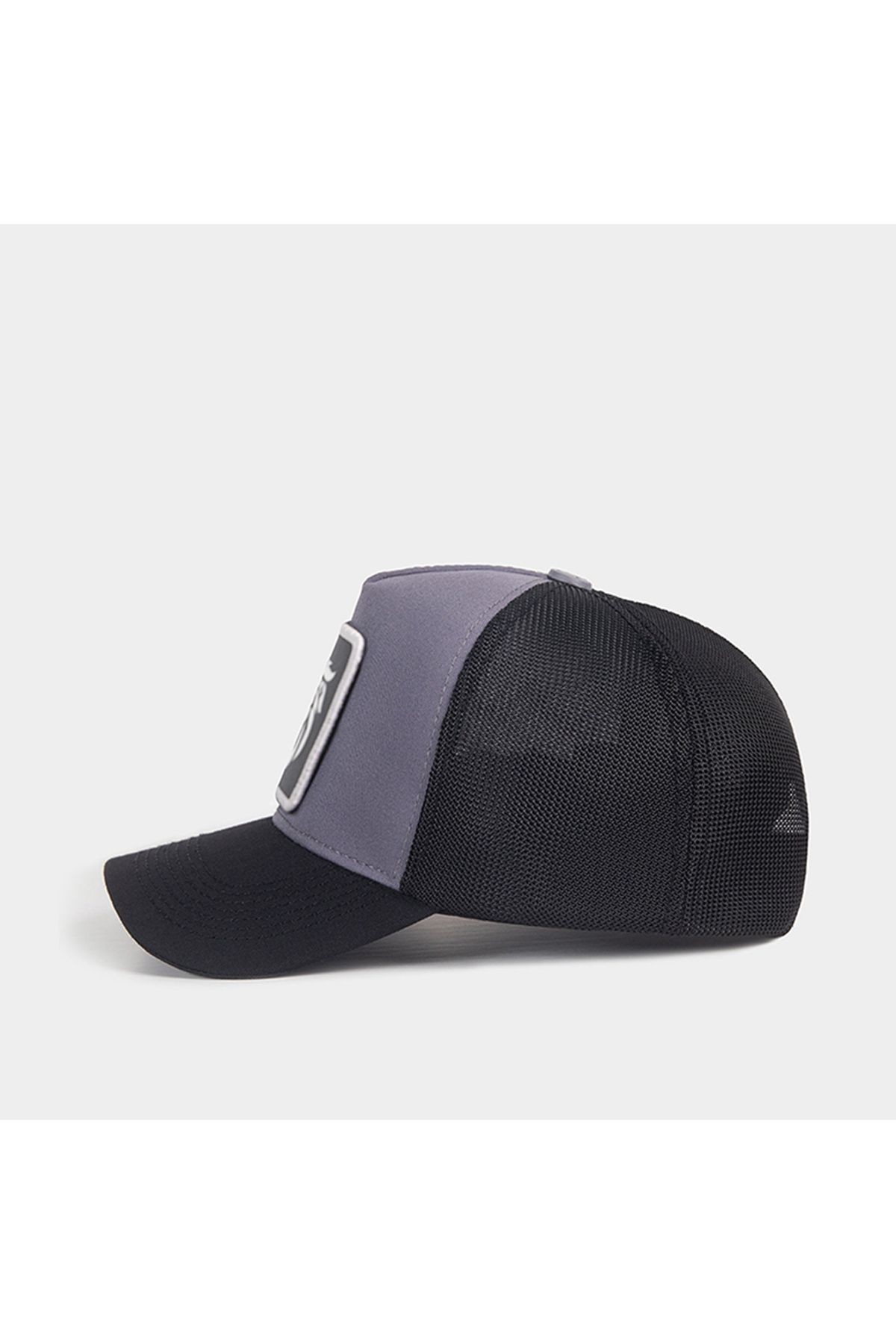 Aslan Logolu Siyah-Gri Trucker Şapka