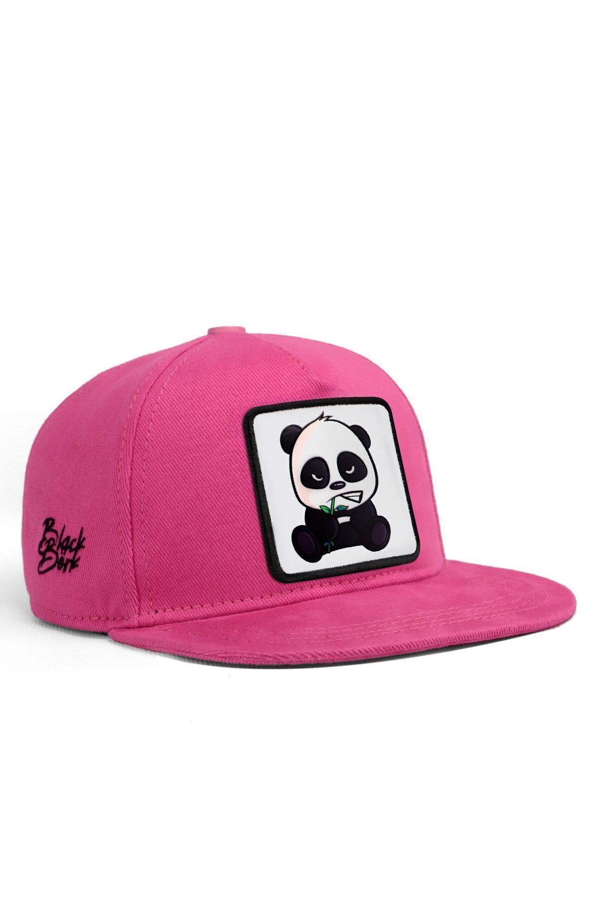 Hip Hop Kids Panda Logolu Pembe Çocuk Beyzbol Şapka