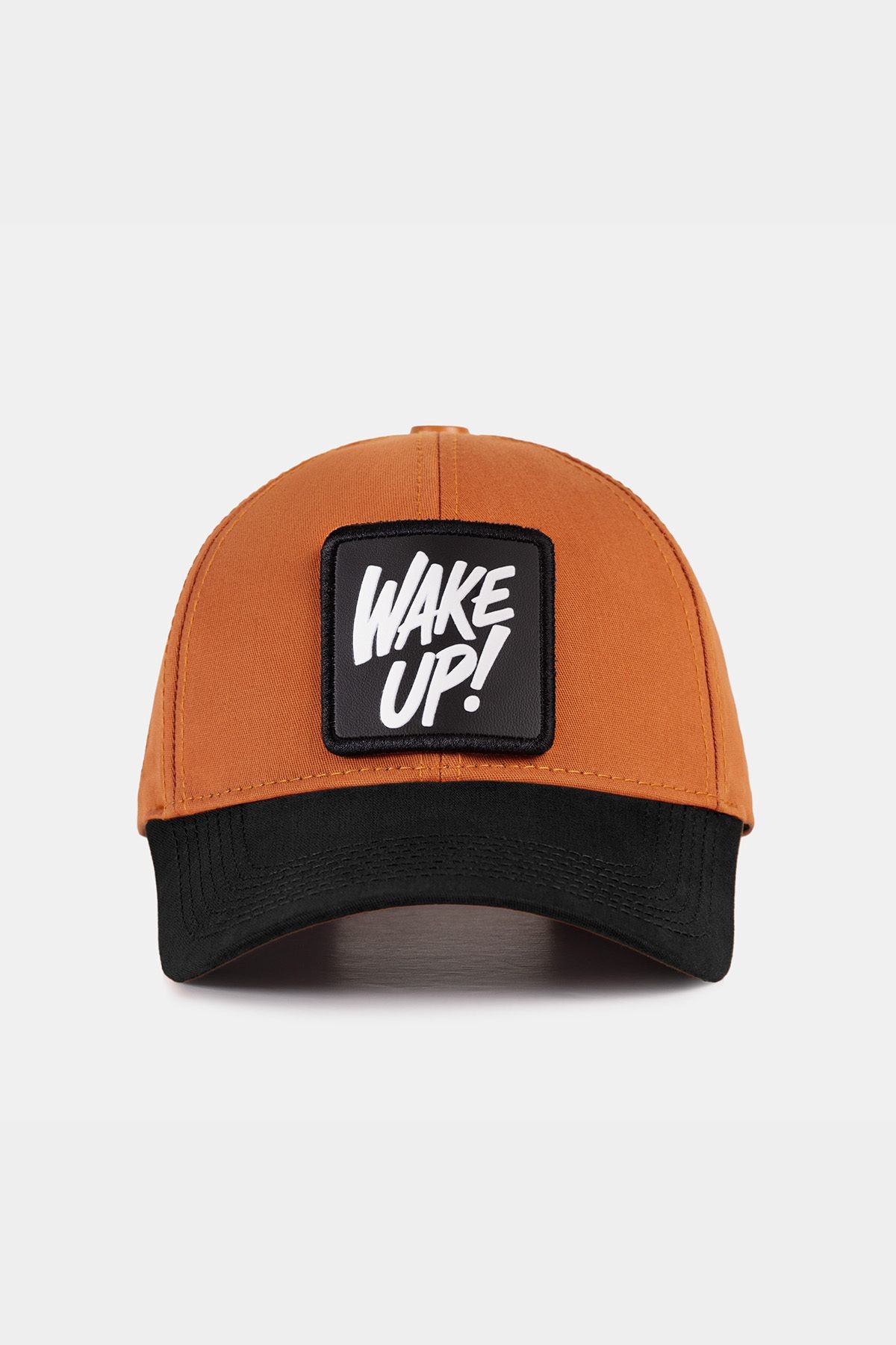 Six Wake Up Logolu Siyah-Kiremit Beyzbol Şapka