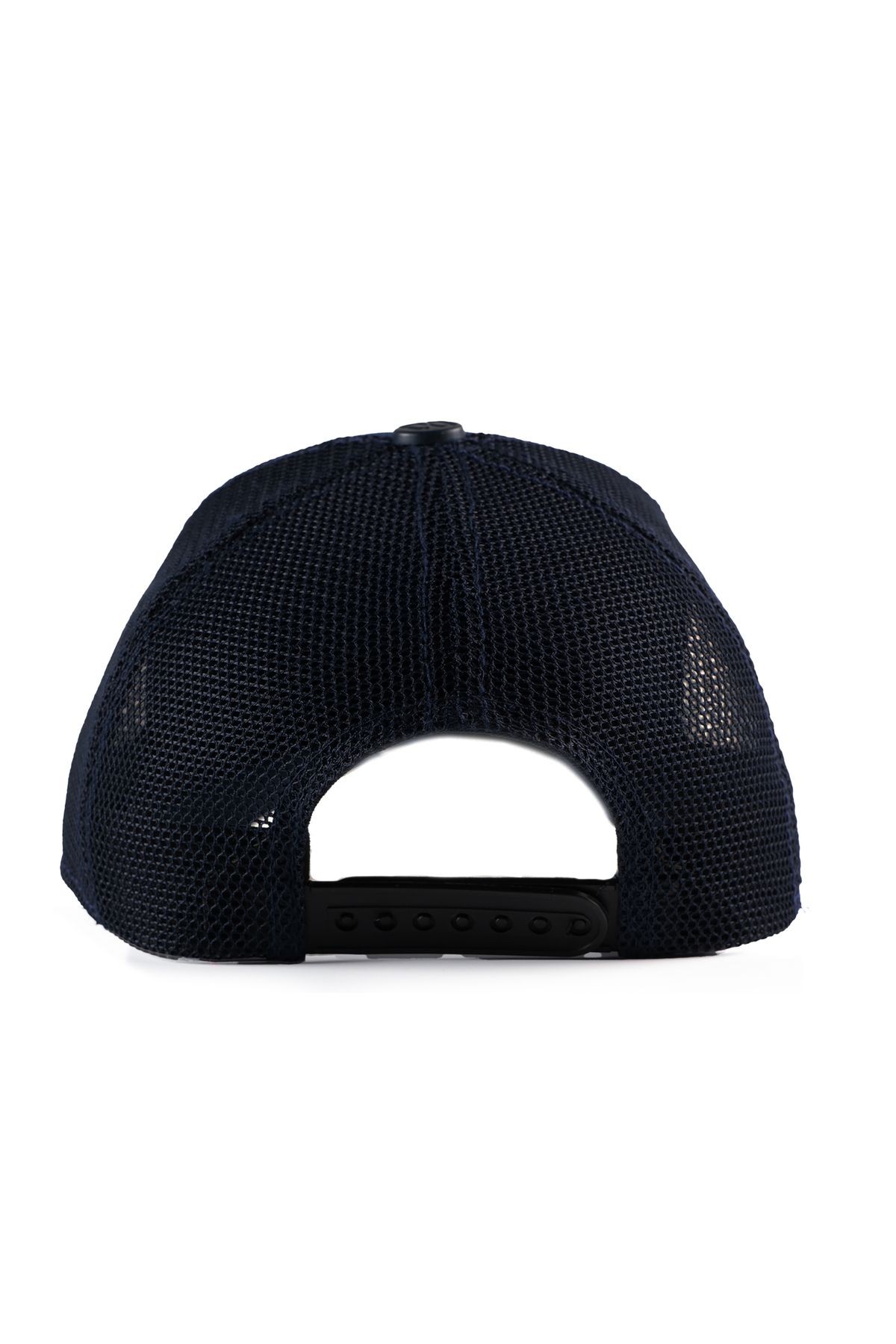 Who Tells Your Story Logolu Lacivert Trucker Şapka
