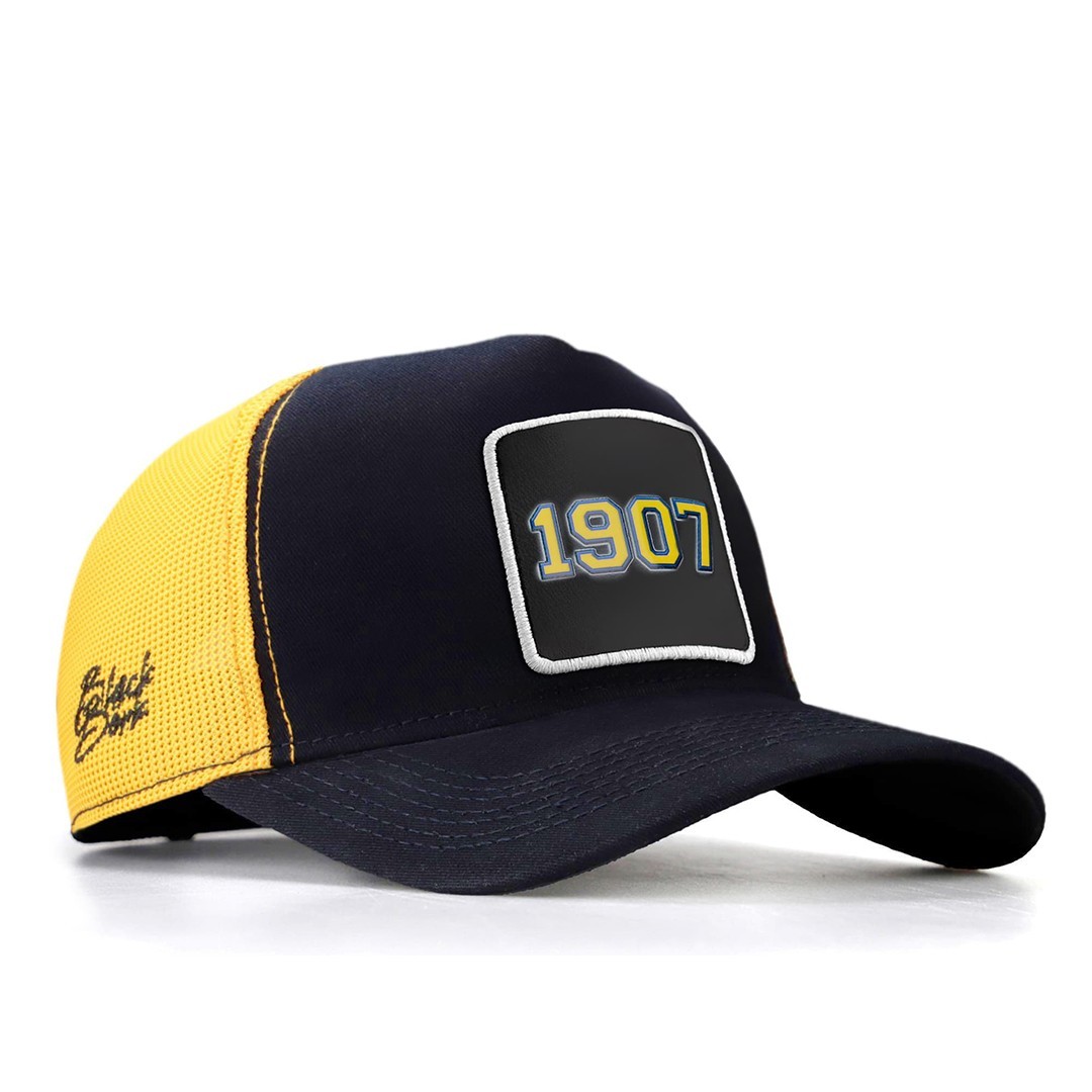 Koyu Lacivert-Sarı Şapka (Cap)