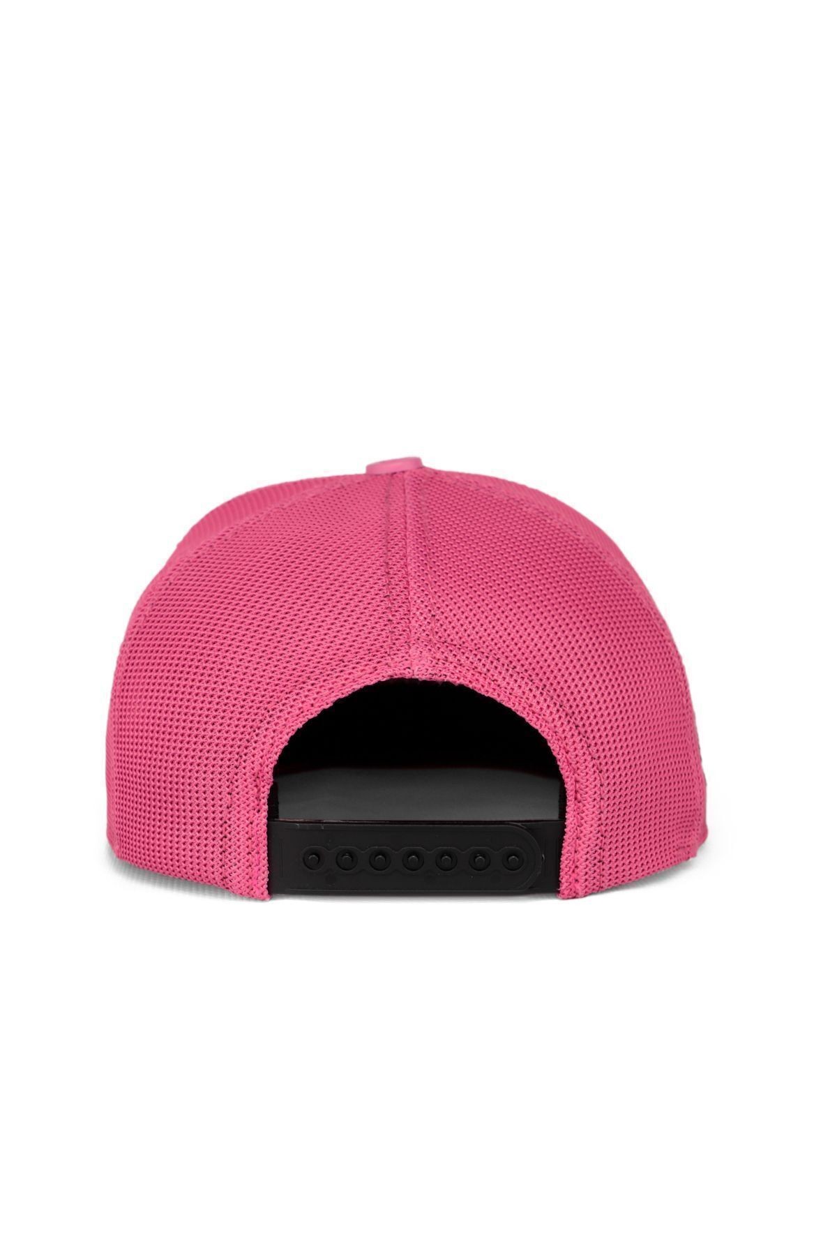 Hip Hop Kids Bukalemun Logolu Pembe Çocuk Trucker Şapka