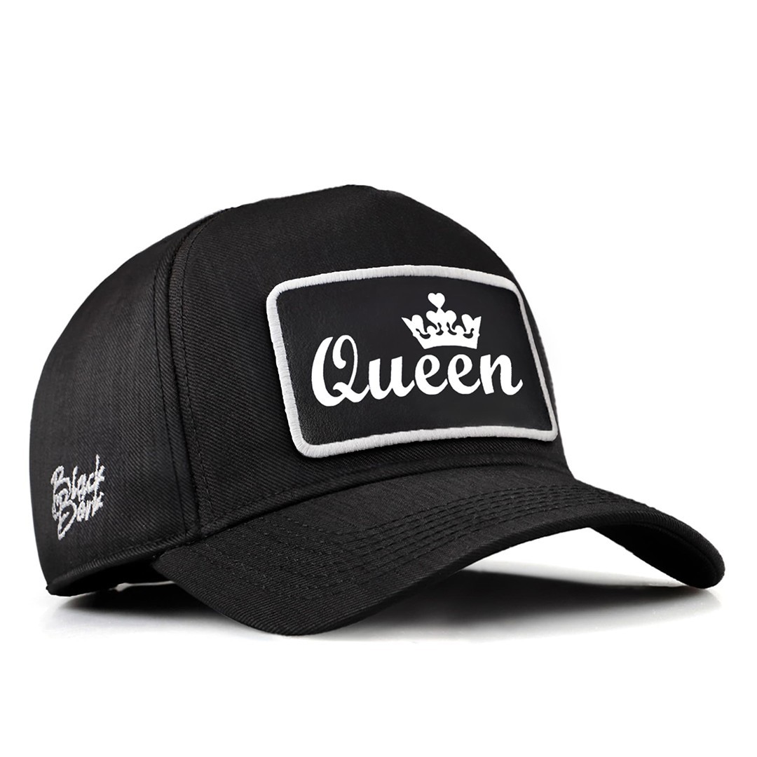 Siyah Cordura Kumaş Şapka (Cap) - Queen - 2 Kod Logolu
