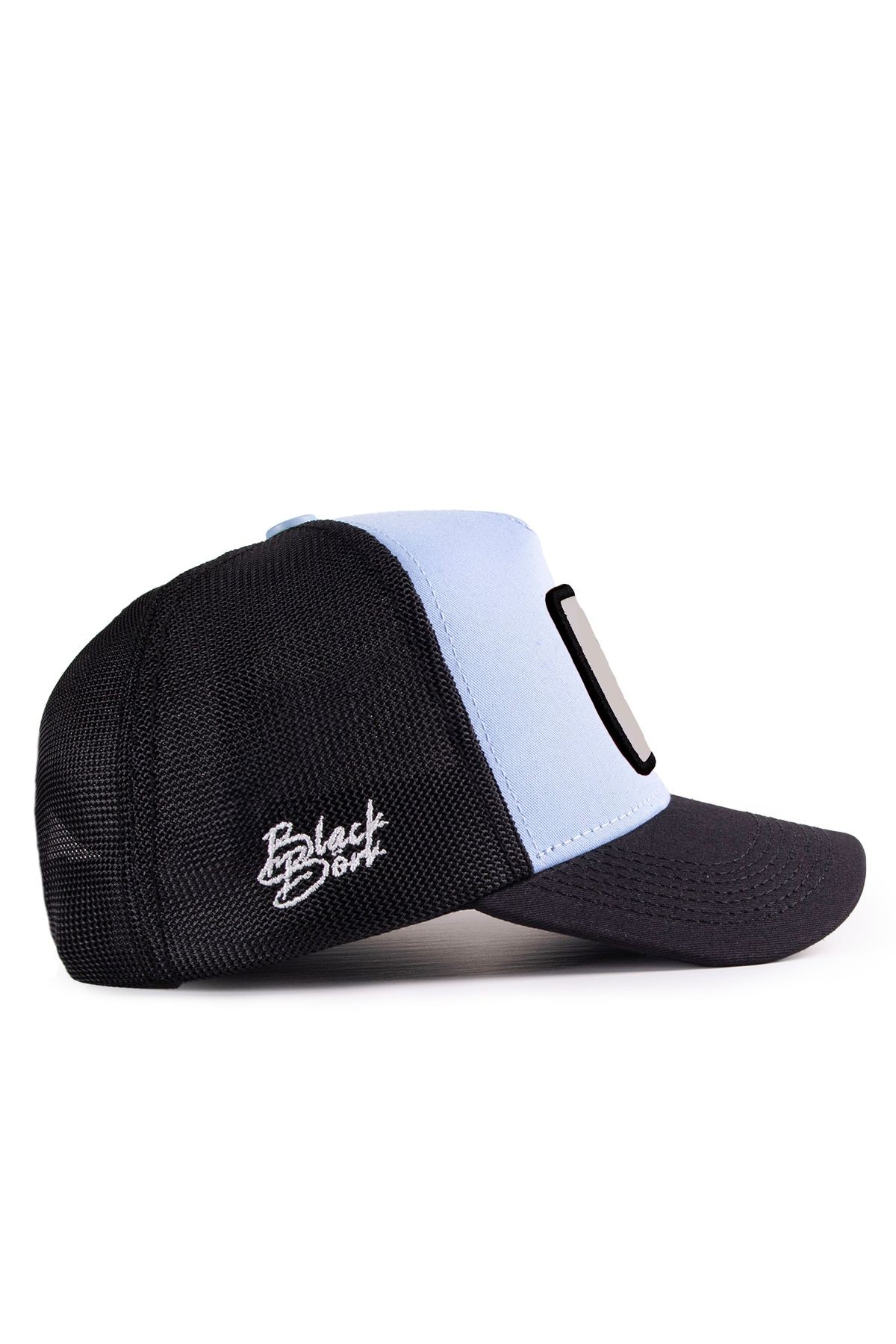 Hot Girl Club Logolu Siyah-Buz Mavi Trucker Şapka