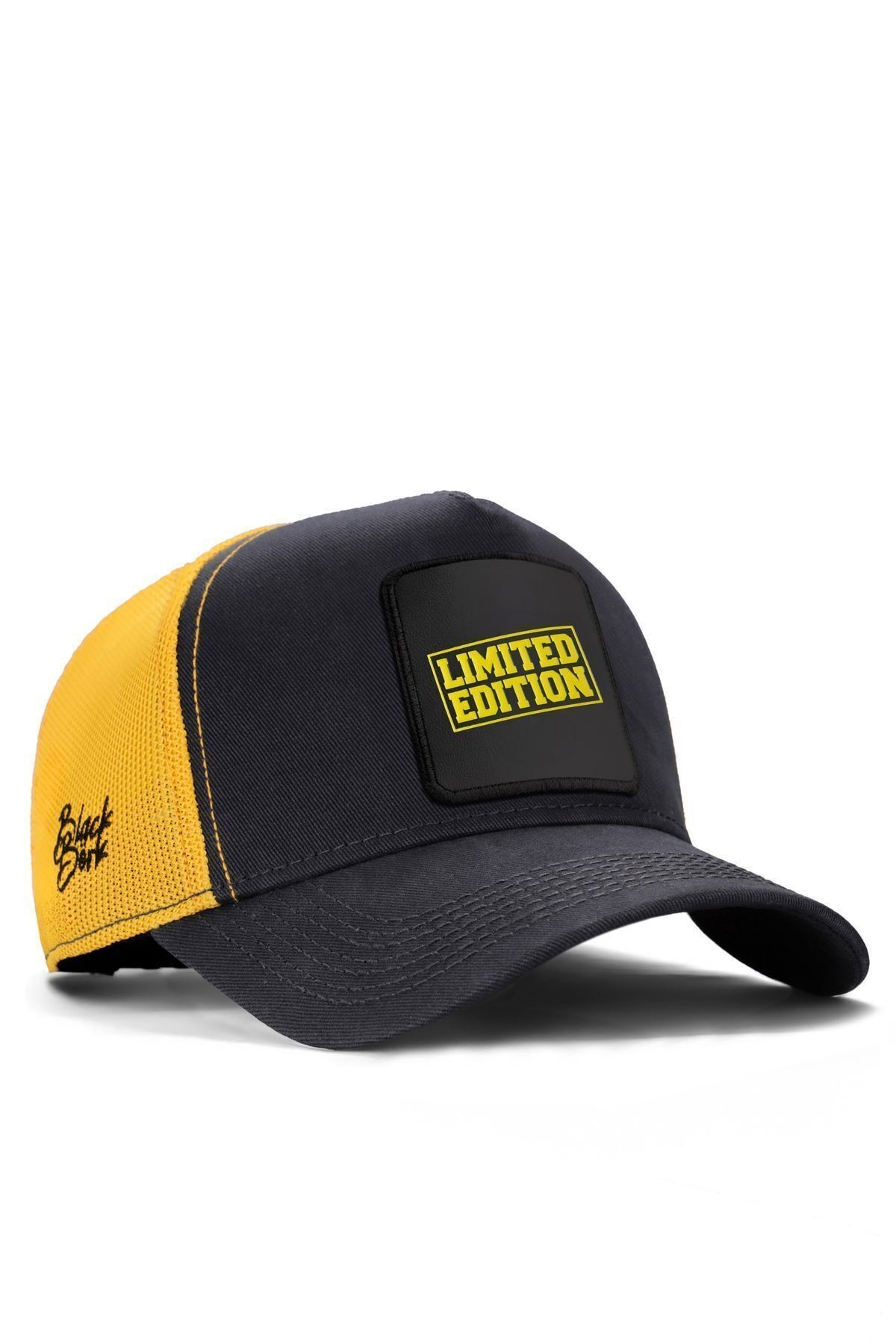 Limited Edition Logolu Antrasit-Sarı Trucker Şapka