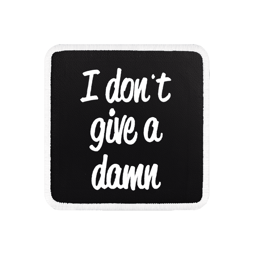 V1 I don't give a damn - 1 Kod Logolu Unisex Siyah-Beyaz Bench (Patch)