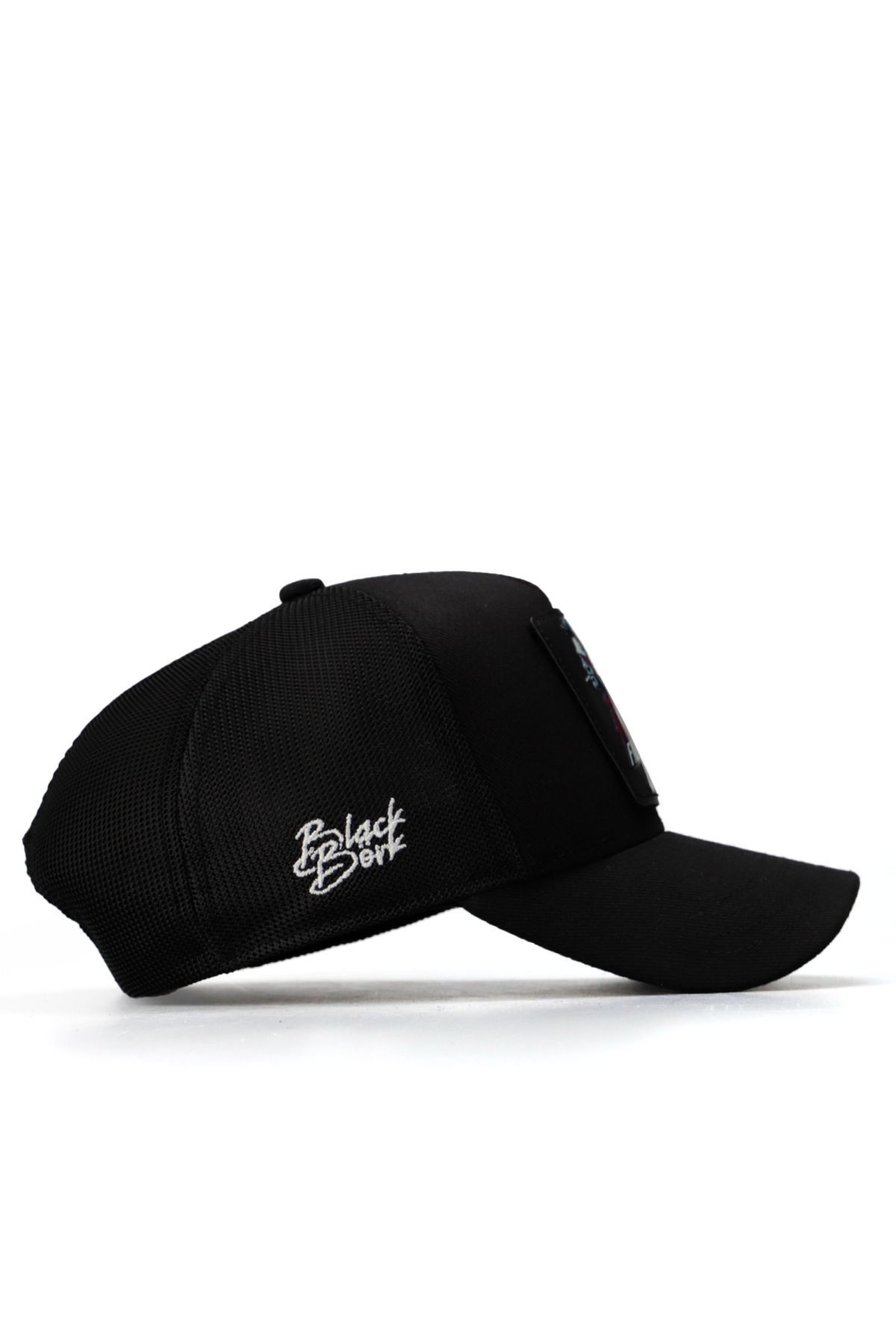 Samuray Logolu Siyah Trucker Şapka