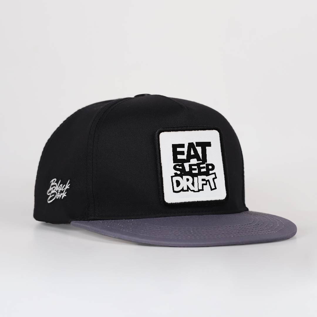 DM Logolu Gri-Siyah Hip Hop Şapka