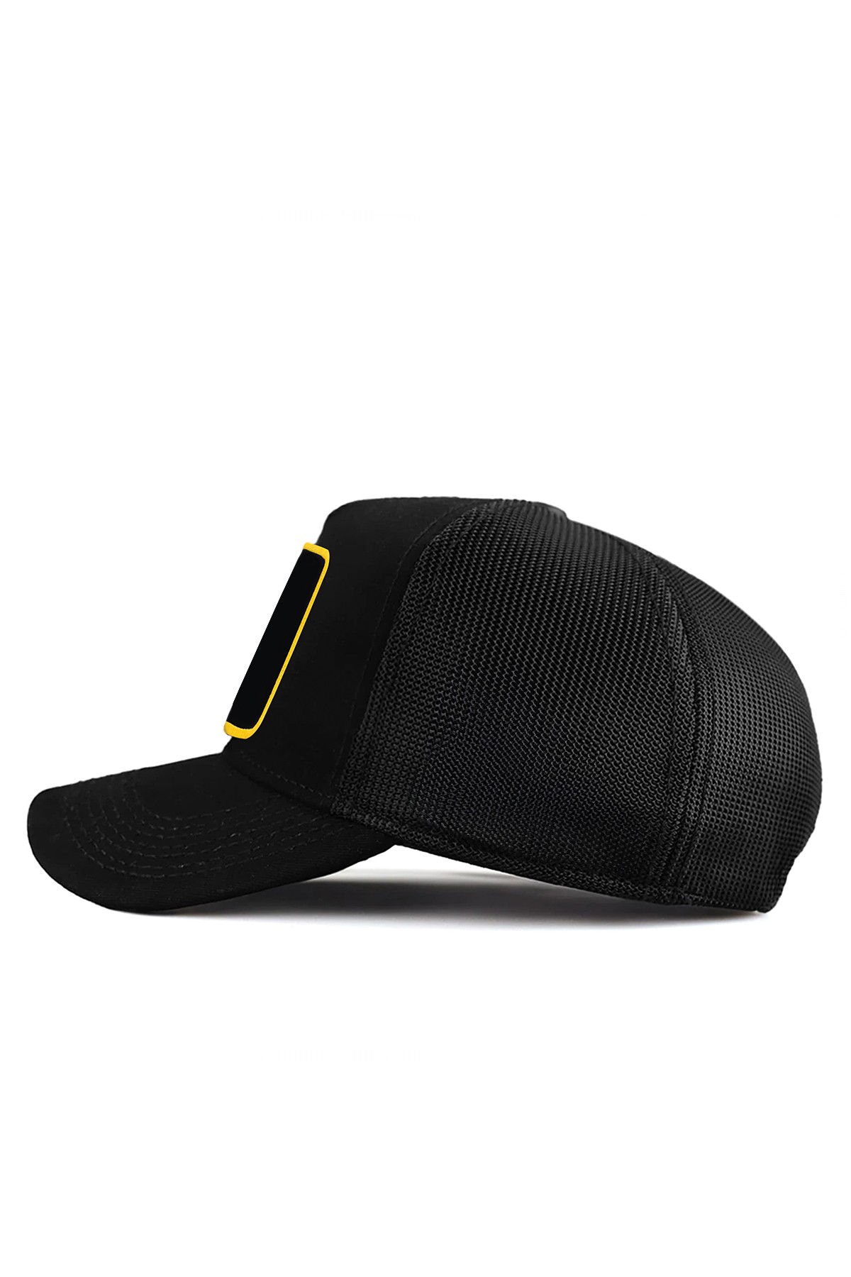 DM Logolu Siyah Trucker Şapka