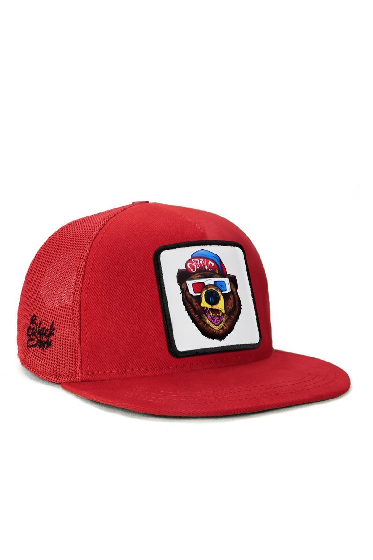 Hip Hop Kids Ayı Logolu Kırmızı Çocuk Trucker Şapka