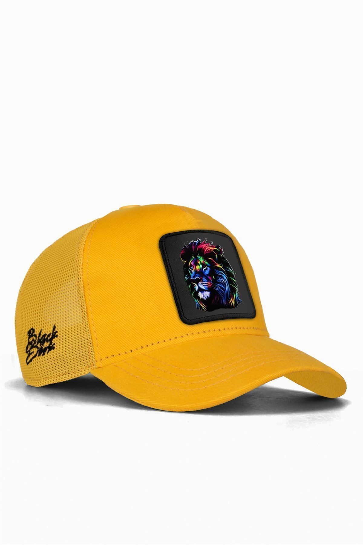 Kids Aslan Logolu Sarı Çocuk Trucker Şapka