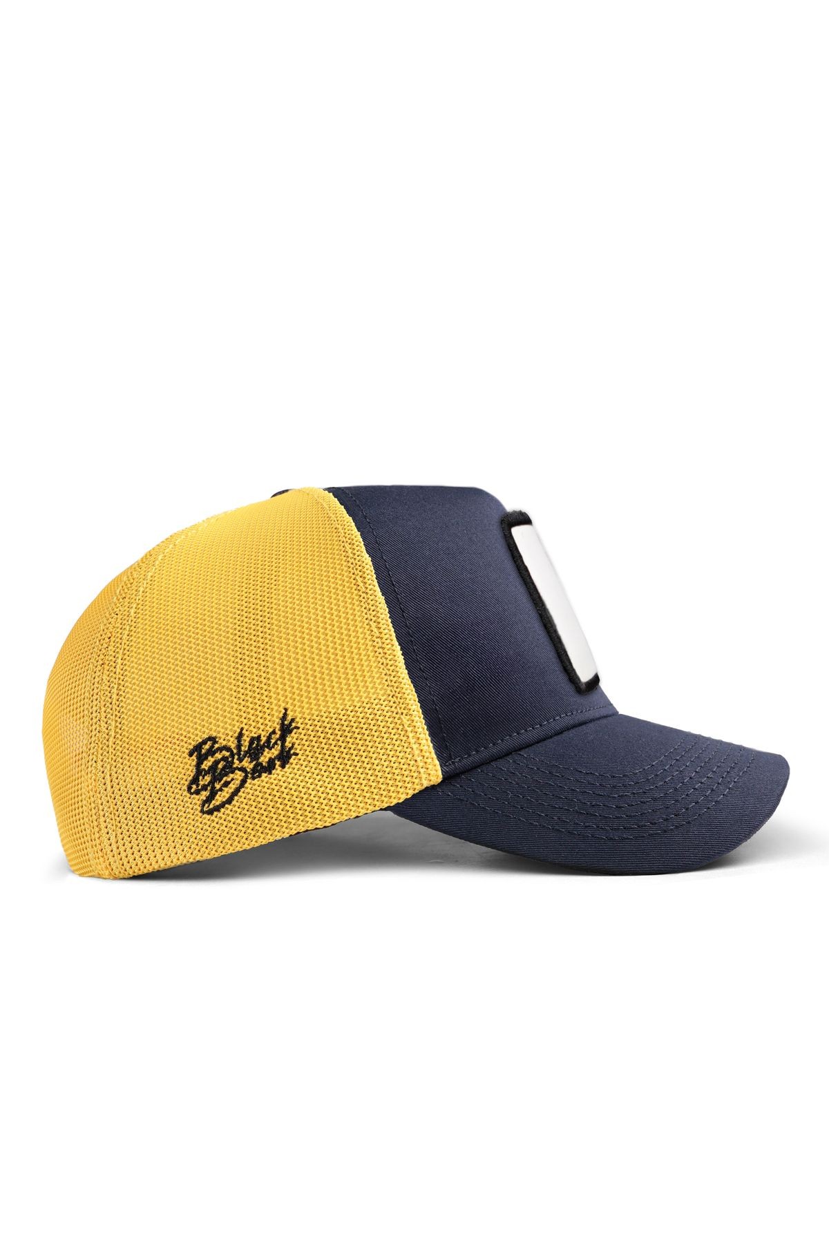 Partner in Crime Logolu Koyu Lacivert-Sarı Trucker Şapka