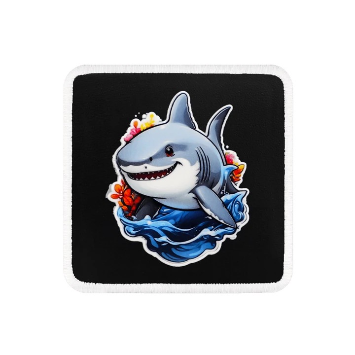 Shark - Black and White Children's Bench (Patch) with 1SB Code Logo