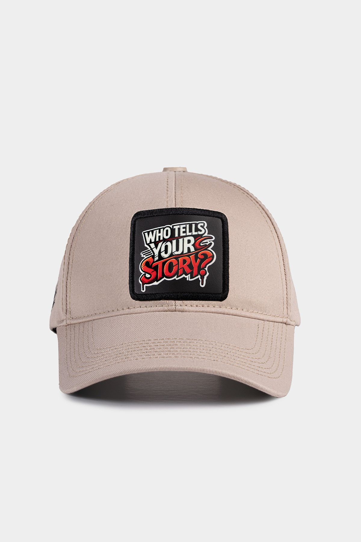 Six Who Tells Your Story Logolu Bej Beyzbol Şapka