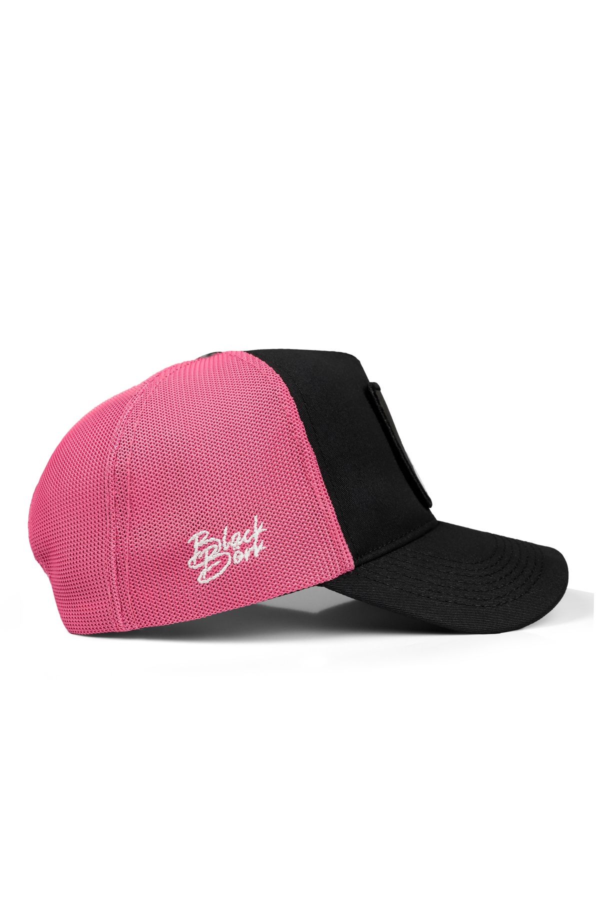 Ayı Logolu Siyah-Pembe Trucker Şapka