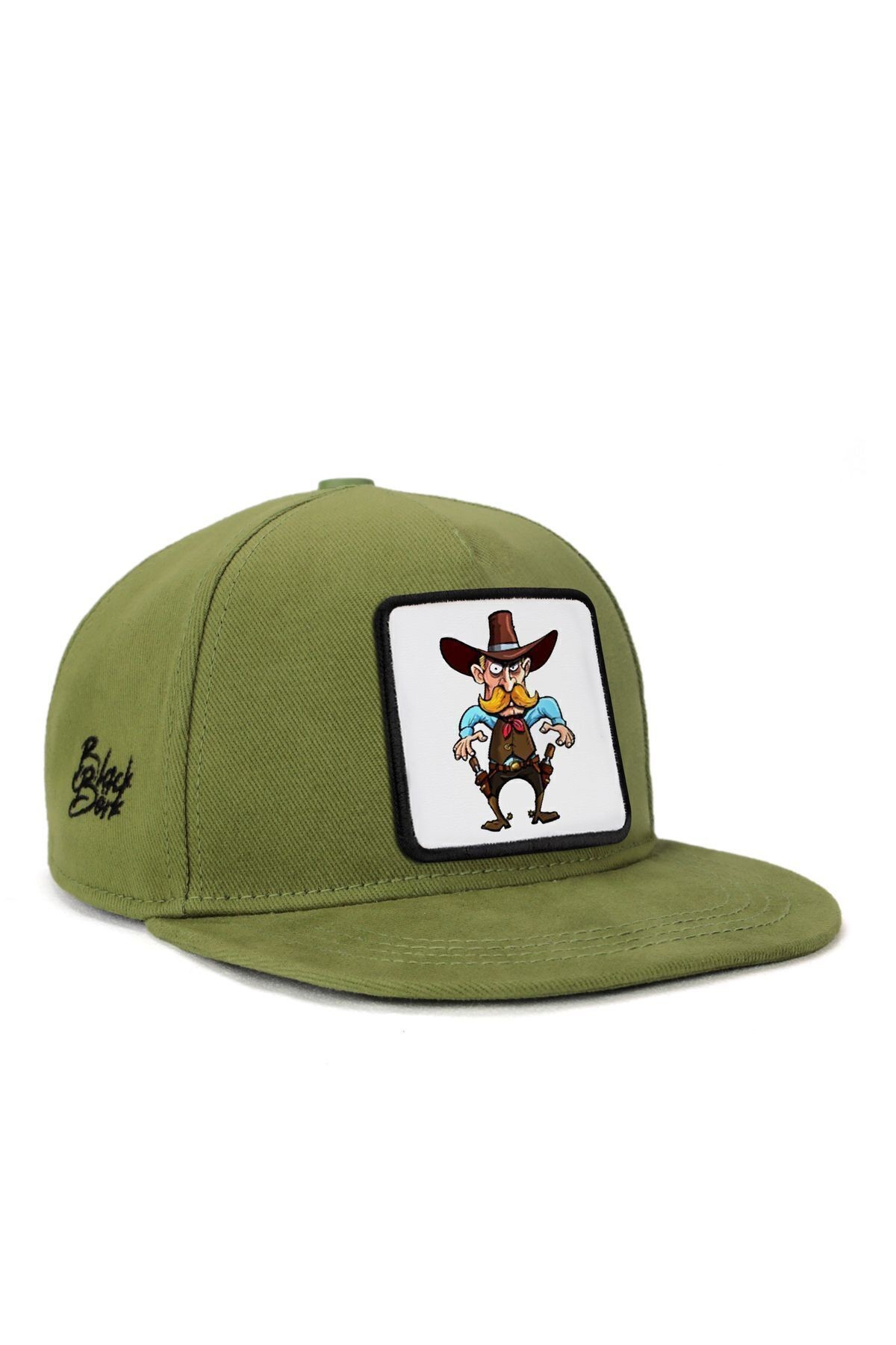 Hip Hop Kids Kovboy Logolu Yeşil Çocuk Şapka